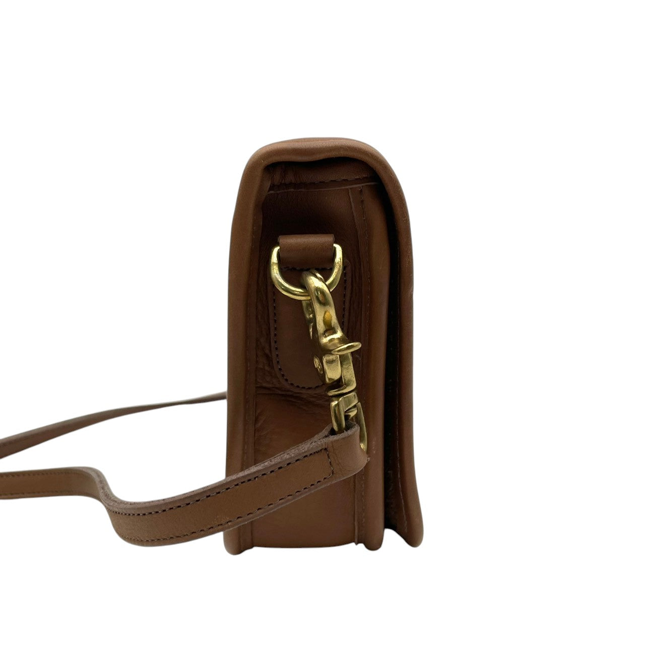 美品 COACH コーチ オールドコーチ ショルダーバッグ ポシェット 斜め掛け フラップ ターンロック 本革 レザー ブラウン ゴールド金具 ヴィンテージ ビンテージ レトロ クラシック エレガント 上品 デイリーユース レディース 箱付き S19
