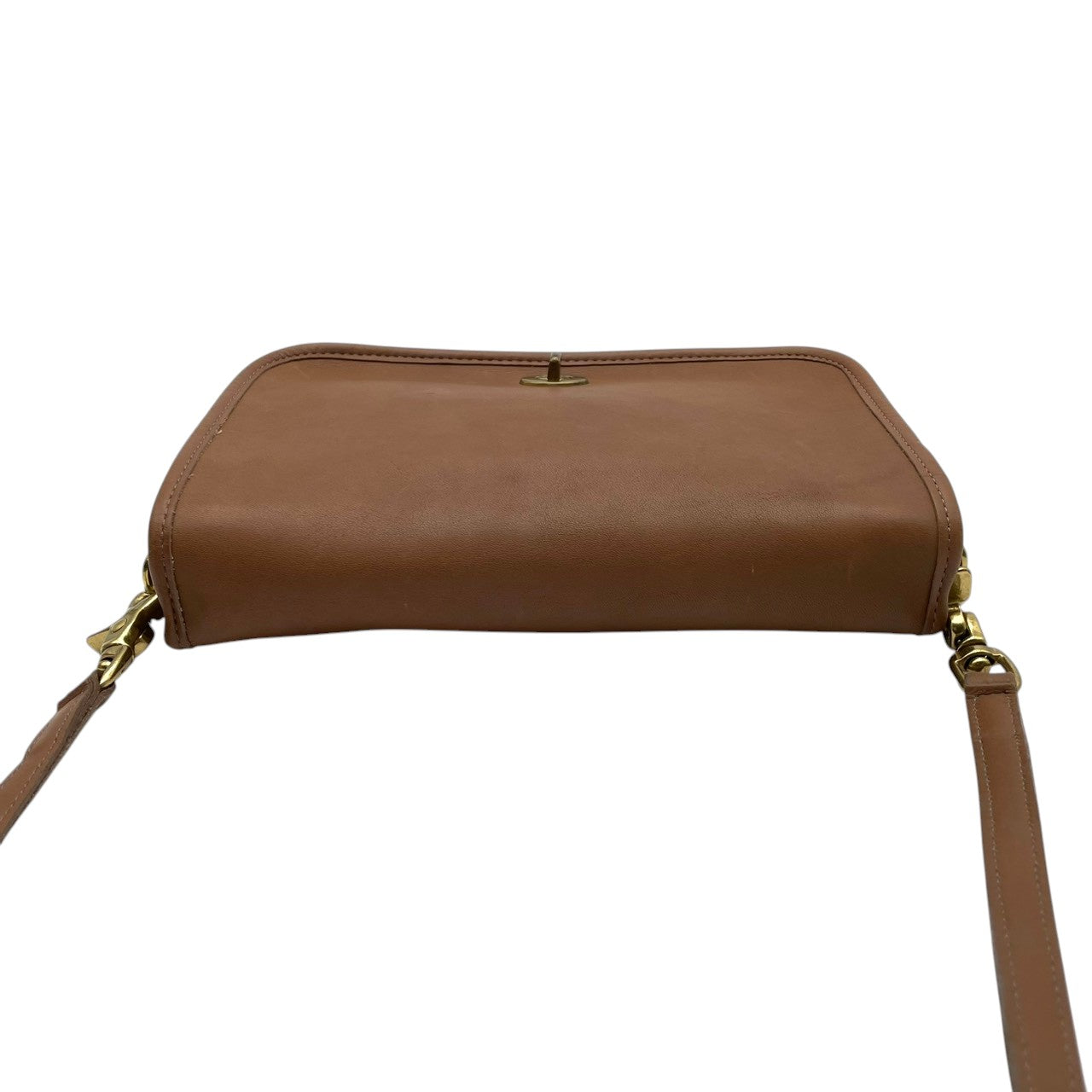 美品 COACH コーチ オールドコーチ ショルダーバッグ ポシェット 斜め掛け フラップ ターンロック 本革 レザー ブラウン ゴールド金具 ヴィンテージ ビンテージ レトロ クラシック エレガント 上品 デイリーユース レディース 箱付き S19
