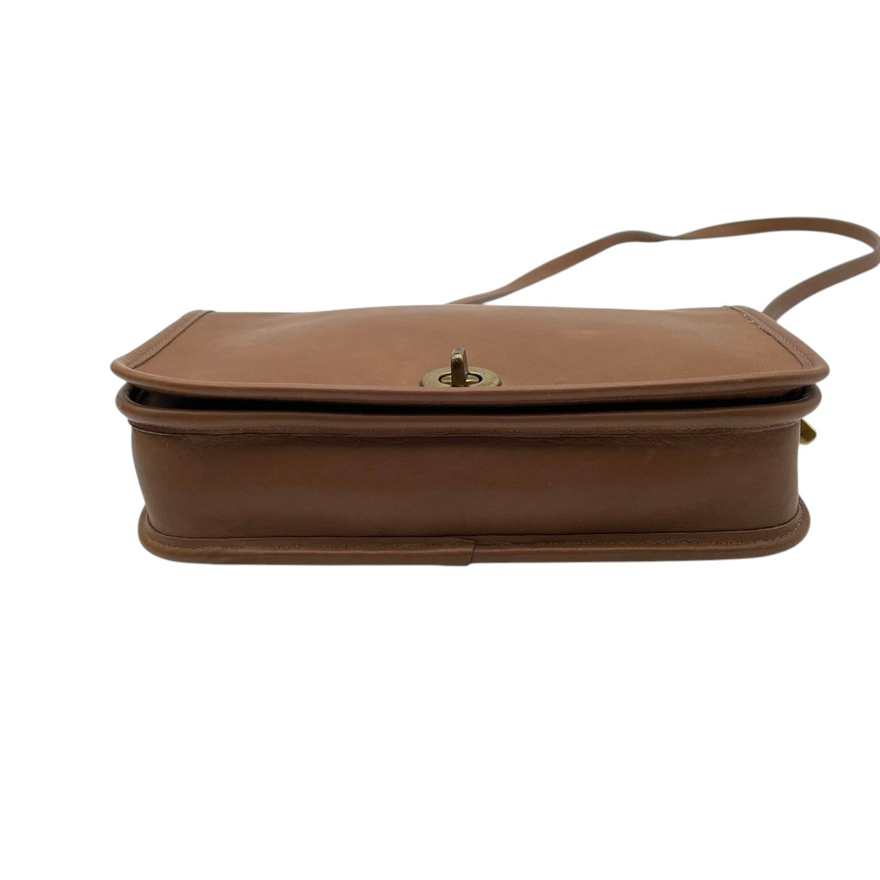 美品 COACH コーチ オールドコーチ ショルダーバッグ ポシェット 斜め掛け フラップ ターンロック 本革 レザー ブラウン ゴールド金具 ヴィンテージ ビンテージ レトロ クラシック エレガント 上品 デイリーユース レディース 箱付き S19