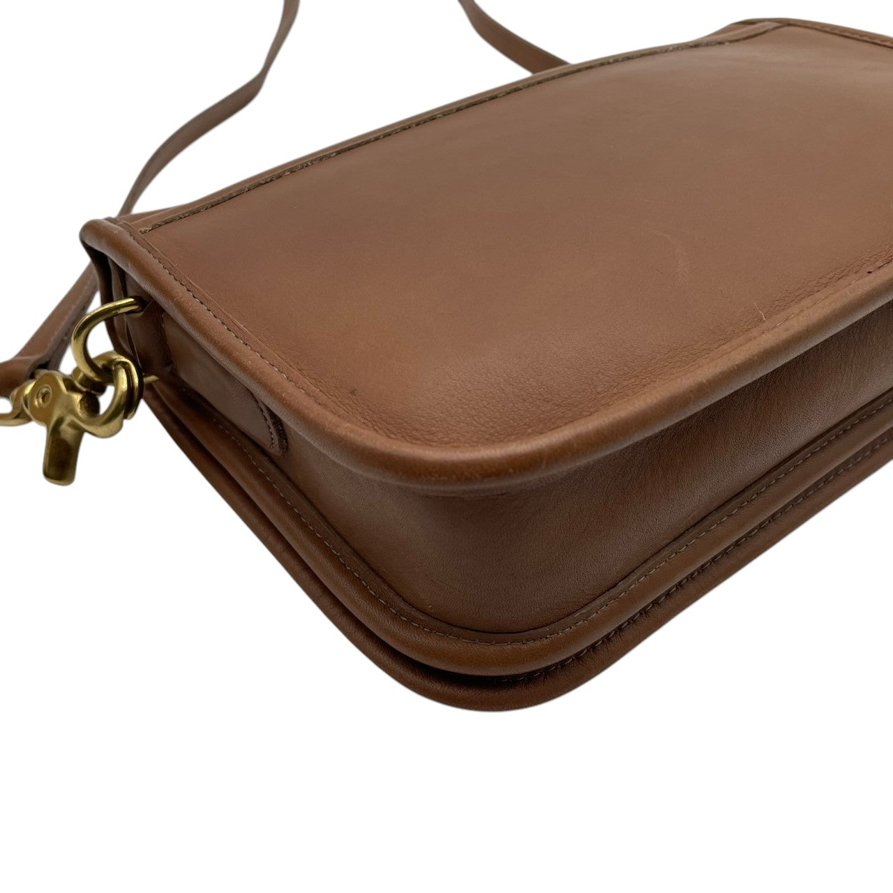 美品 COACH コーチ オールドコーチ ショルダーバッグ ポシェット 斜め掛け フラップ ターンロック 本革 レザー ブラウン ゴールド金具 ヴィンテージ ビンテージ レトロ クラシック エレガント 上品 デイリーユース レディース 箱付き S19