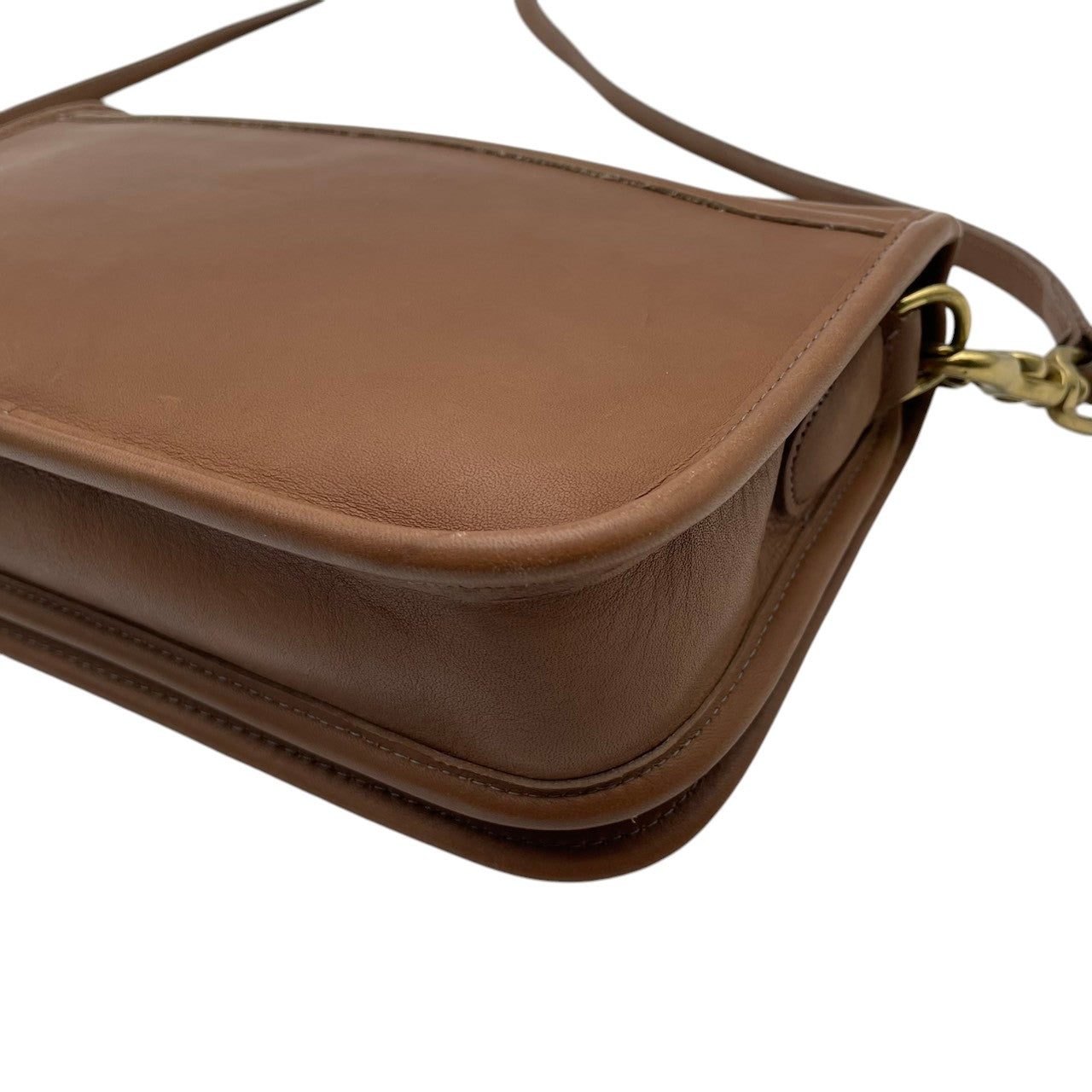 美品 COACH コーチ オールドコーチ ショルダーバッグ ポシェット 斜め掛け フラップ ターンロック 本革 レザー ブラウン ゴールド金具 ヴィンテージ ビンテージ レトロ クラシック エレガント 上品 デイリーユース レディース 箱付き S19