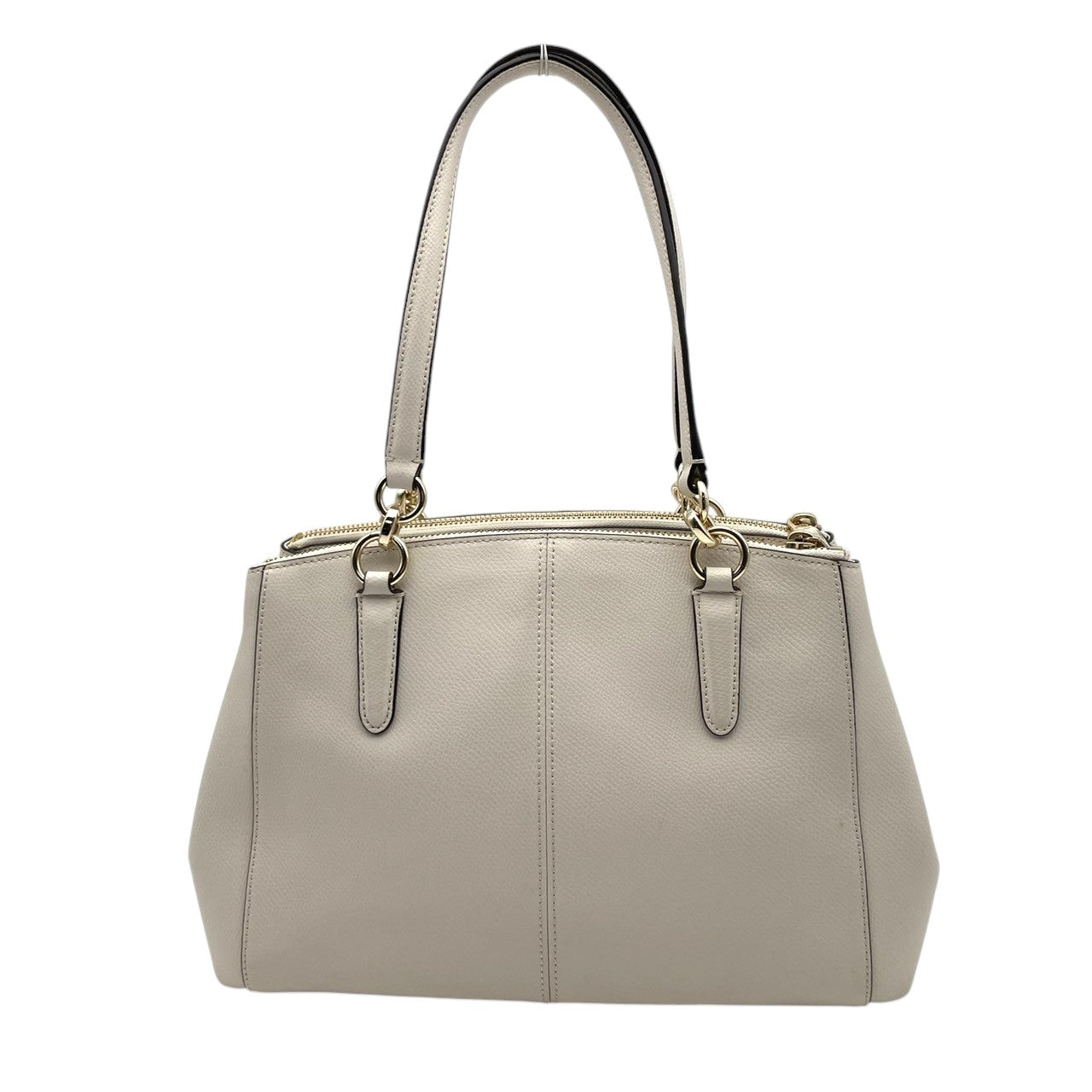 美品 COACH コーチ 2WAY ショルダーバッグ ハンドバッグ 斜め掛け クロスボディ レザー 本革 ホワイト 白 ゴールド金具 レディース エレガント 上品 通勤 通学 お出かけ デイリーユース シンプル 人気 カバン 鞄 S84