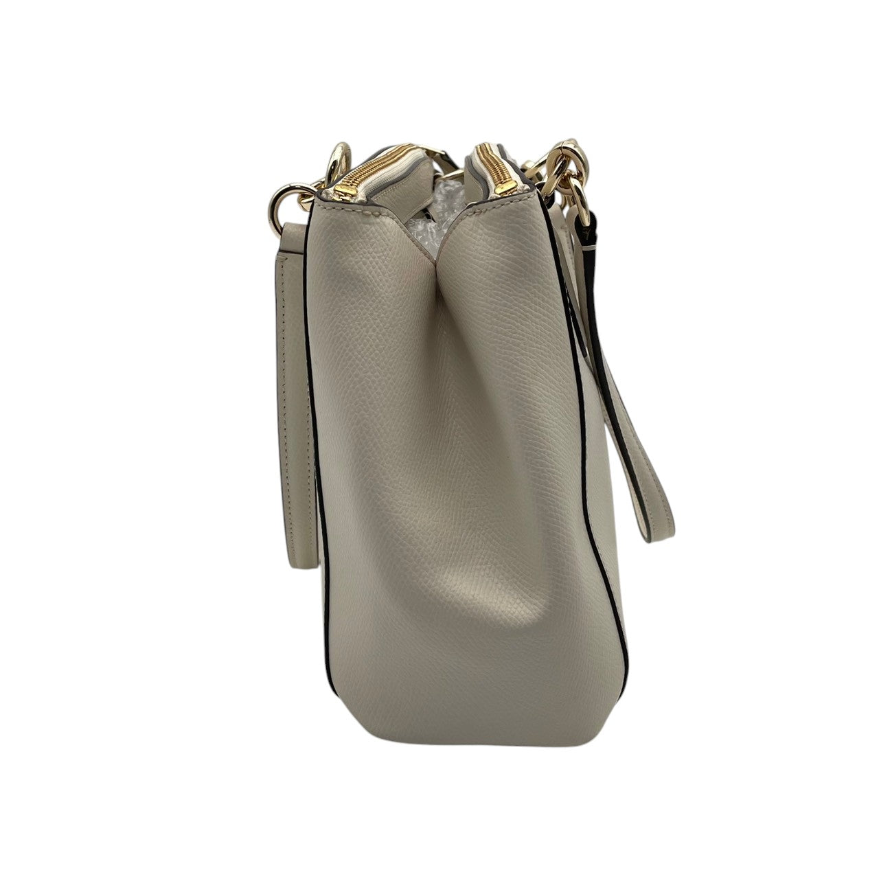 美品 COACH コーチ 2WAY ショルダーバッグ ハンドバッグ 斜め掛け クロスボディ レザー 本革 ホワイト 白 ゴールド金具 レディース エレガント 上品 通勤 通学 お出かけ デイリーユース シンプル 人気 カバン 鞄 S84