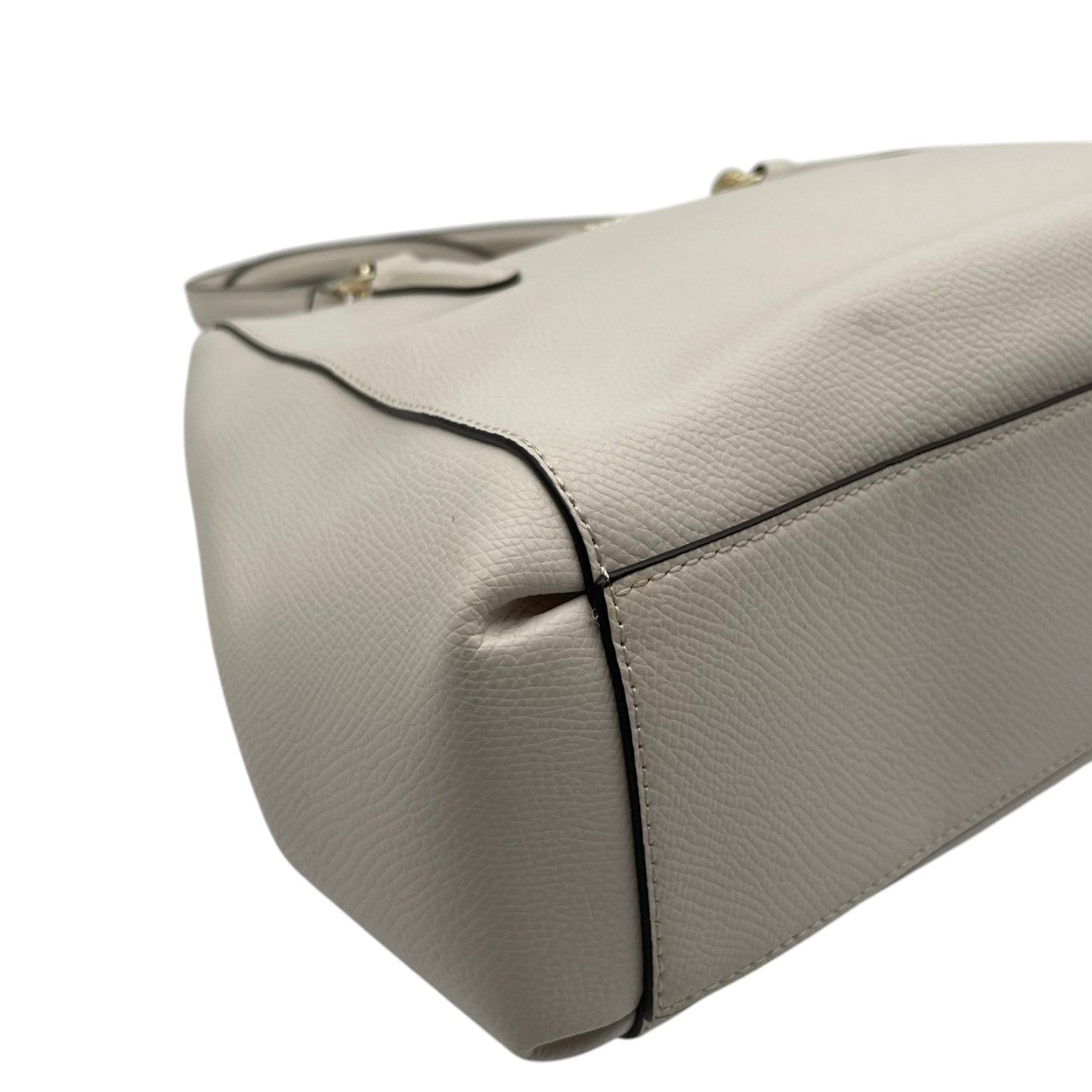 美品 COACH コーチ 2WAY ショルダーバッグ ハンドバッグ 斜め掛け クロスボディ レザー 本革 ホワイト 白 ゴールド金具 レディース エレガント 上品 通勤 通学 お出かけ デイリーユース シンプル 人気 カバン 鞄 S84