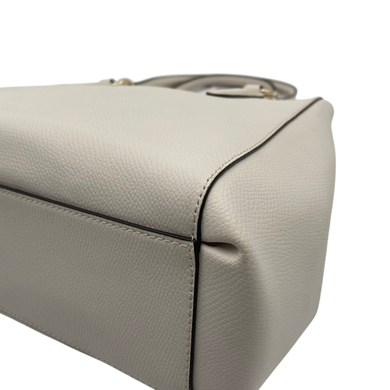 美品 COACH コーチ 2WAY ショルダーバッグ ハンドバッグ 斜め掛け クロスボディ レザー 本革 ホワイト 白 ゴールド金具 レディース エレガント 上品 通勤 通学 お出かけ デイリーユース シンプル 人気 カバン 鞄 S84