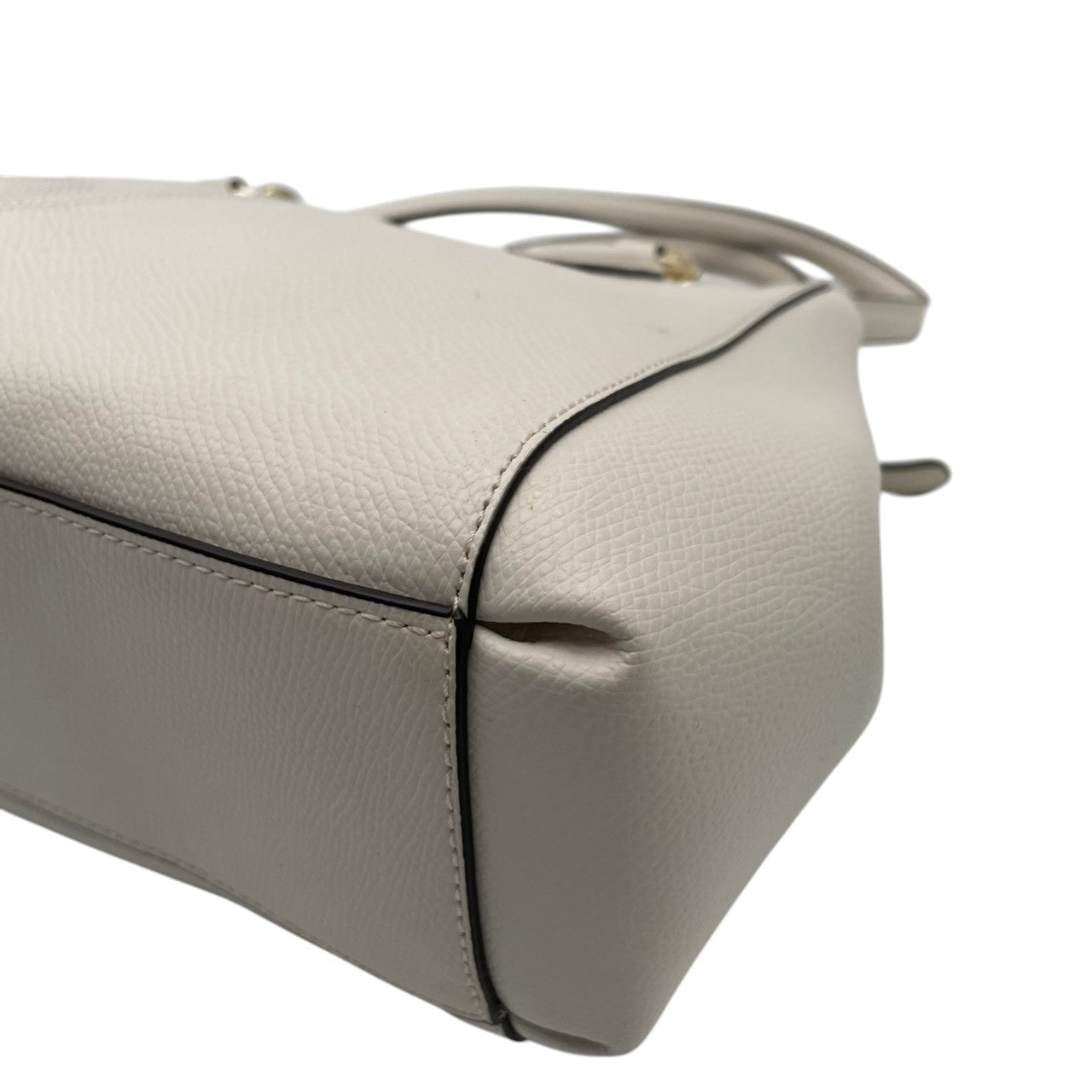 美品 COACH コーチ 2WAY ショルダーバッグ ハンドバッグ 斜め掛け クロスボディ レザー 本革 ホワイト 白 ゴールド金具 レディース エレガント 上品 通勤 通学 お出かけ デイリーユース シンプル 人気 カバン 鞄 S84