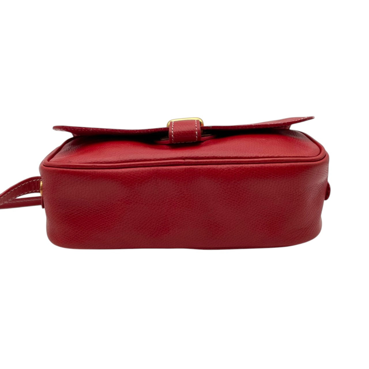 LOEWE ロエベ アナグラム ショルダーバッグ ポシェット ミニバッグ クロスボディ 斜め掛け レザー 本革 レッド 赤 ゴールド金具 ヴィンテージ オールド レトロ レディース エレガント 上品 お出かけ デイリーユース シンプル コンパクト 良品 S84