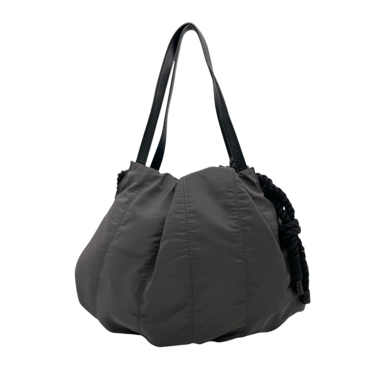 美品 SEE BY CHLOE シーバイクロエ トートバッグ ジョイライダー ナイロン レザー グレー 黒 ブラック 星型チャーム A4収納 大容量 軽量 肩掛け レディース カジュアル マザーズバッグ 通勤 通学 お出かけ 鞄 S84