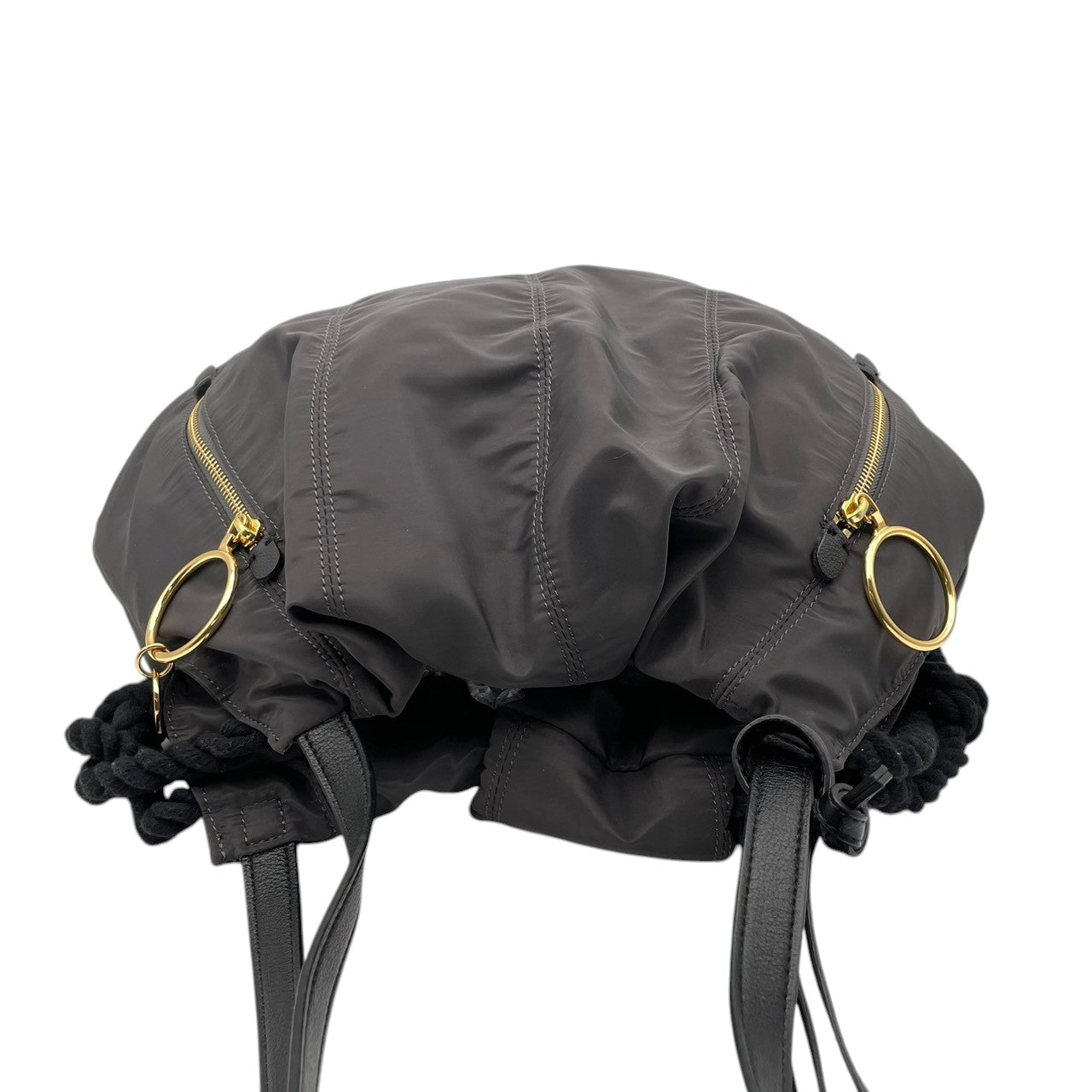 美品 SEE BY CHLOE シーバイクロエ トートバッグ ジョイライダー ナイロン レザー グレー 黒 ブラック 星型チャーム A4収納 大容量 軽量 肩掛け レディース カジュアル マザーズバッグ 通勤 通学 お出かけ 鞄 S84
