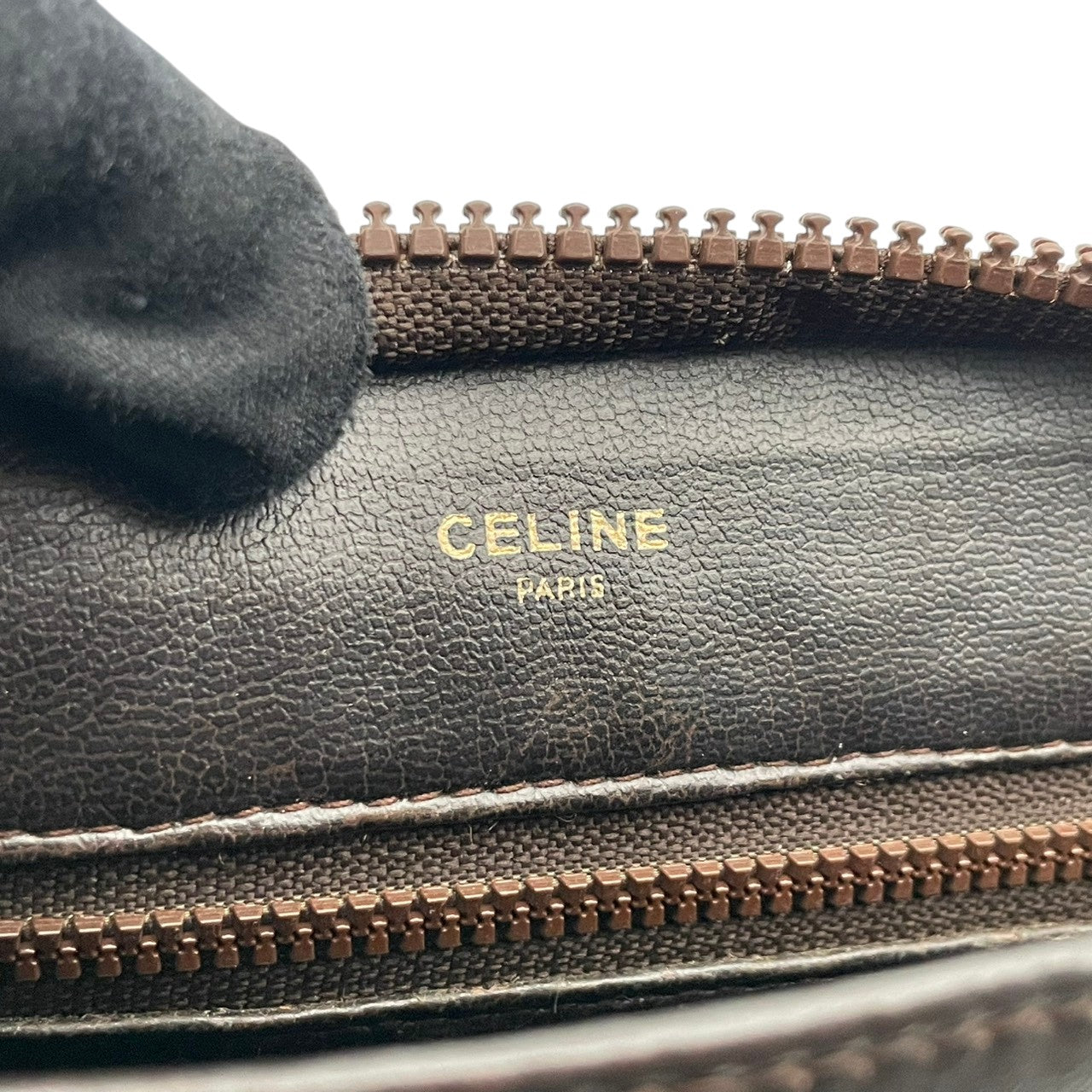 美品 CELINE セリーヌ クラッチバッグ セカンドバッグ ポーチ Cマカダム 馬車柄 キャンバス レザー ブラウン 茶 ゴールド金具 ヴィンテージ オールド レトロ レディース メンズ 男女兼用 ユニセックス エレガント 上品 お出かけ カバン 鞄 S84