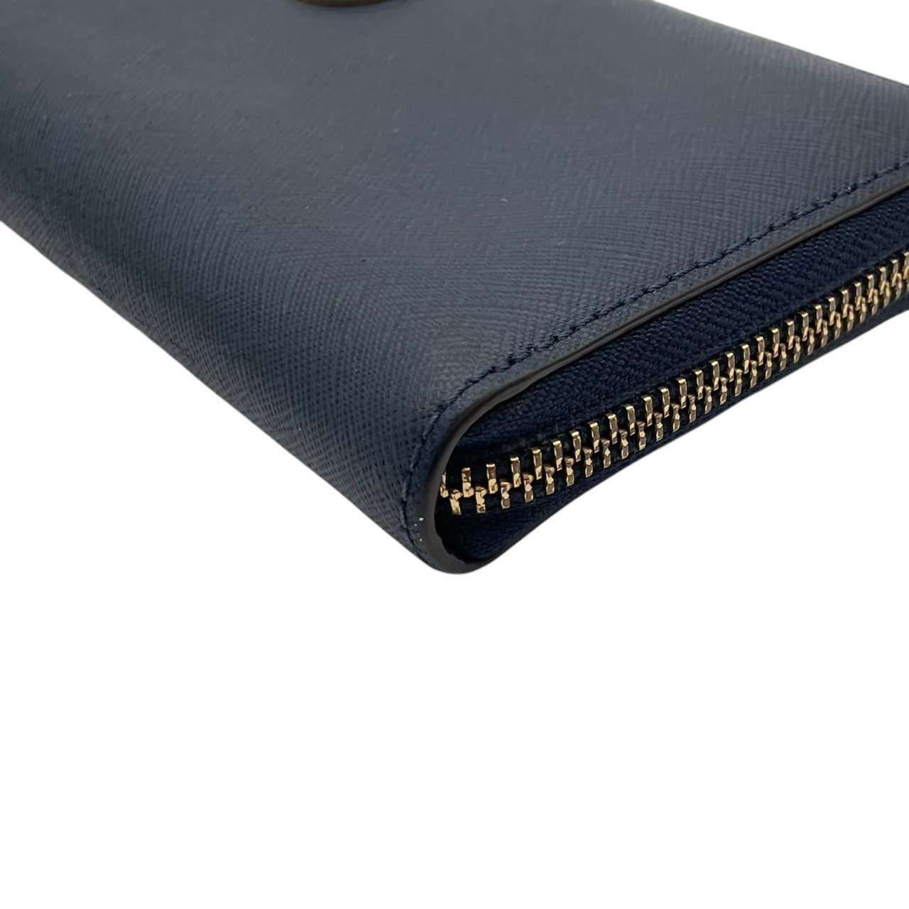 良品 MICHAEL KORS マイケルコース ラウンドファスナー 長財布 ロングウォレット レザー 本革 ネイビー 紺 ゴールド金具 レディース エレガント 上品 カジュアル ビジネス 大容量 収納 普段使い お出かけ 人気 M4