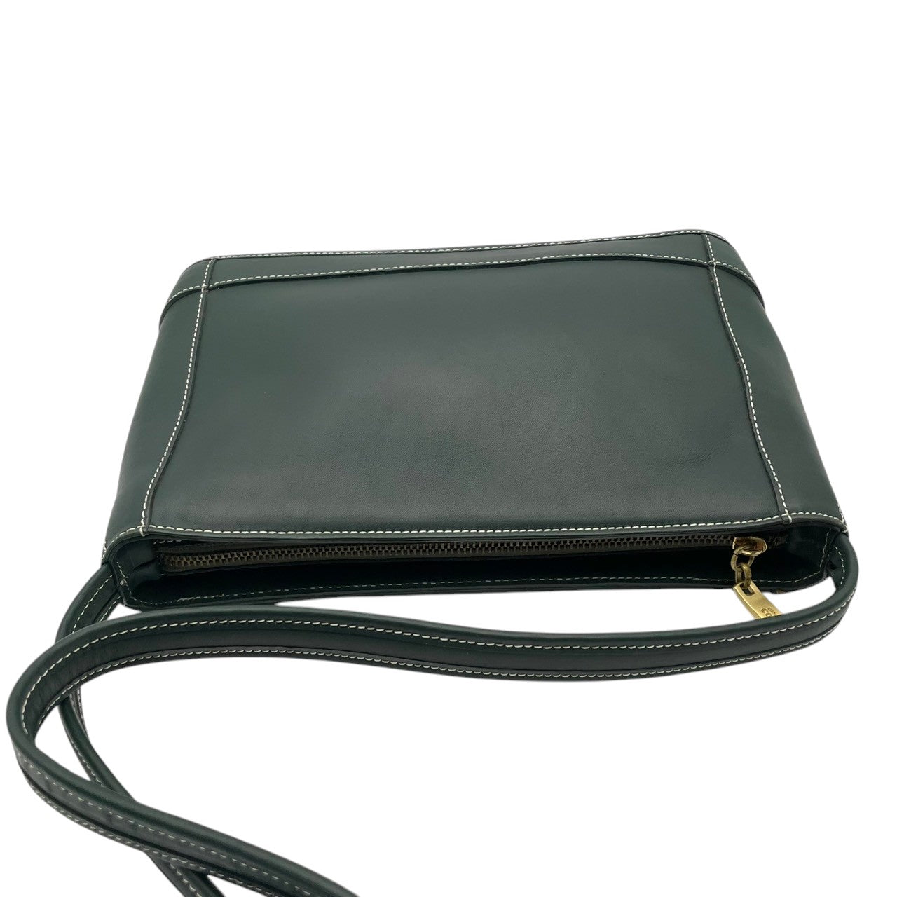 美品 COACH コーチ スポーツコーチ ショルダーバッグ グローブタンドレザー カウハイド グリーン 深緑 ヴィンテージ ワンショルダー 牛革 白ステッチ 斜めがけ ハンドバッグ レディース 通勤 普段使い シンプル U3