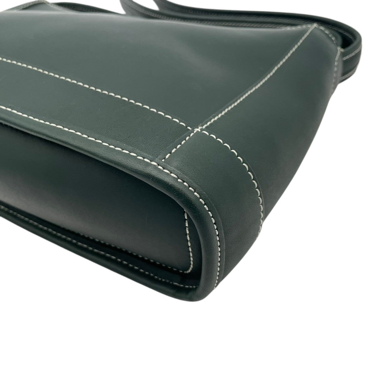 美品 COACH コーチ スポーツコーチ ショルダーバッグ グローブタンドレザー カウハイド グリーン 深緑 ヴィンテージ ワンショルダー 牛革 白ステッチ 斜めがけ ハンドバッグ レディース 通勤 普段使い シンプル U3