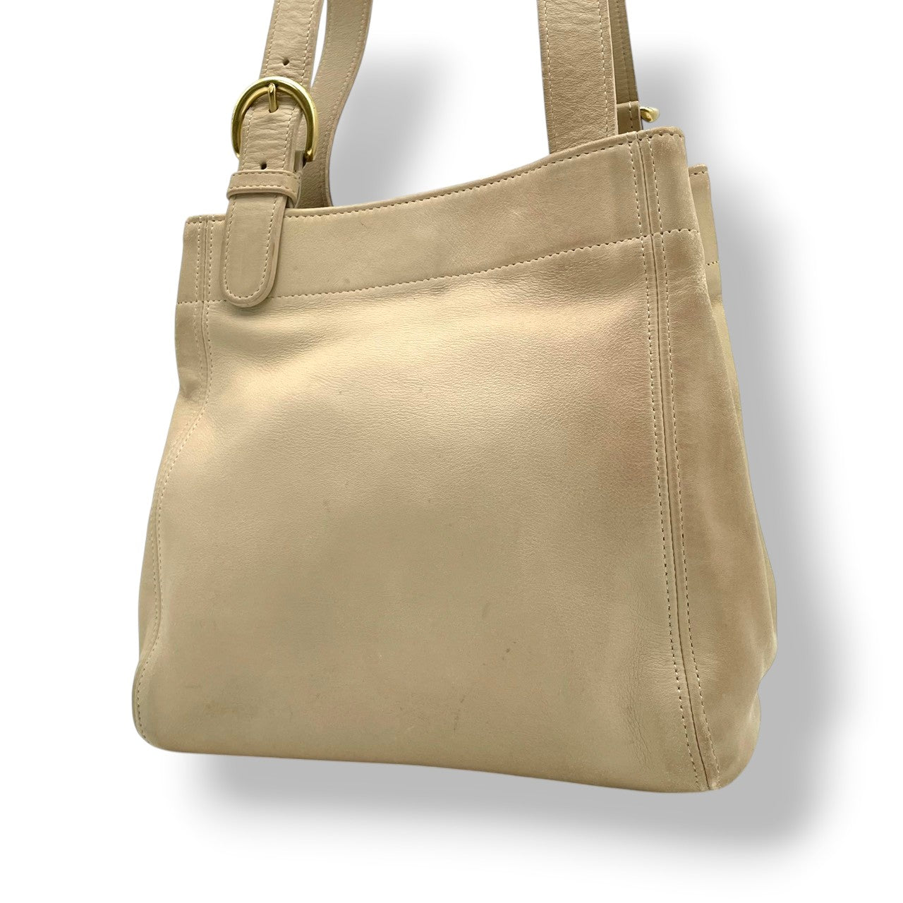 COACH コーチ ショルダーバッグ レザー カウハイド ベージュ アイボリー ヴィンテージ 牛革 ワンショルダー 斜めがけ ゴールド金具 レディース 通勤 普段使い シンプル オールドコーチ クラシック コスタリカ製 U3