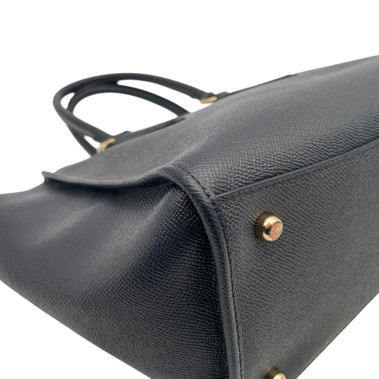 美品 COACH コーチ トートバッグ クロスグレインレザー ネイビー 紺 ゴールド金具 大容量 A4収納 通勤 ハンドバッグ レディース シンプル 牛革 上品 ニューヨーク ミニトート 肩掛け F14928 U3
