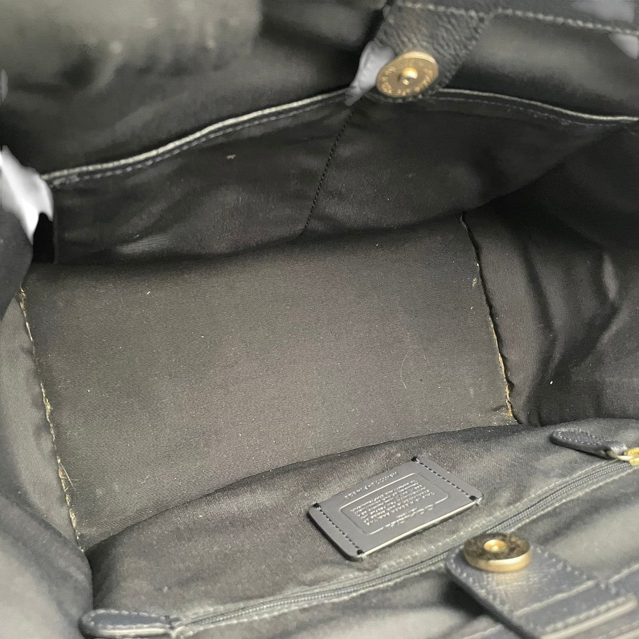 美品 COACH コーチ トートバッグ クロスグレインレザー ネイビー 紺 ゴールド金具 大容量 A4収納 通勤 ハンドバッグ レディース シンプル 牛革 上品 ニューヨーク ミニトート 肩掛け F14928 U3