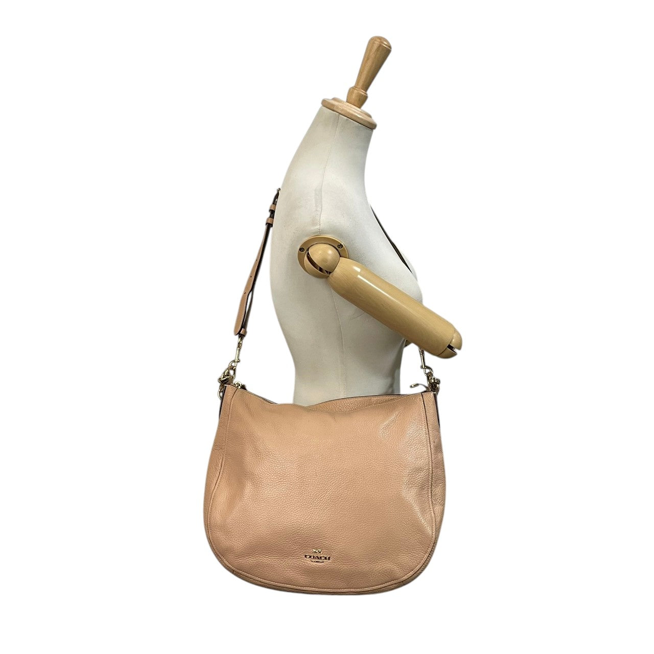COACH コーチ ショルダーバッグ ホーボー ペブルドレザー ピンクベージュ ヌード ゴールド金具 牛革 2way 大容量 レディース 通勤 普段使い チェルシー 斜めがけ 上品 ワンショルダー チェーン ピンク F31399 U3