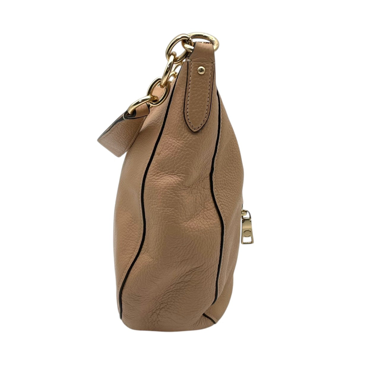COACH コーチ ショルダーバッグ ホーボー ペブルドレザー ピンクベージュ ヌード ゴールド金具 牛革 2way 大容量 レディース 通勤 普段使い チェルシー 斜めがけ 上品 ワンショルダー チェーン ピンク F31399 U3