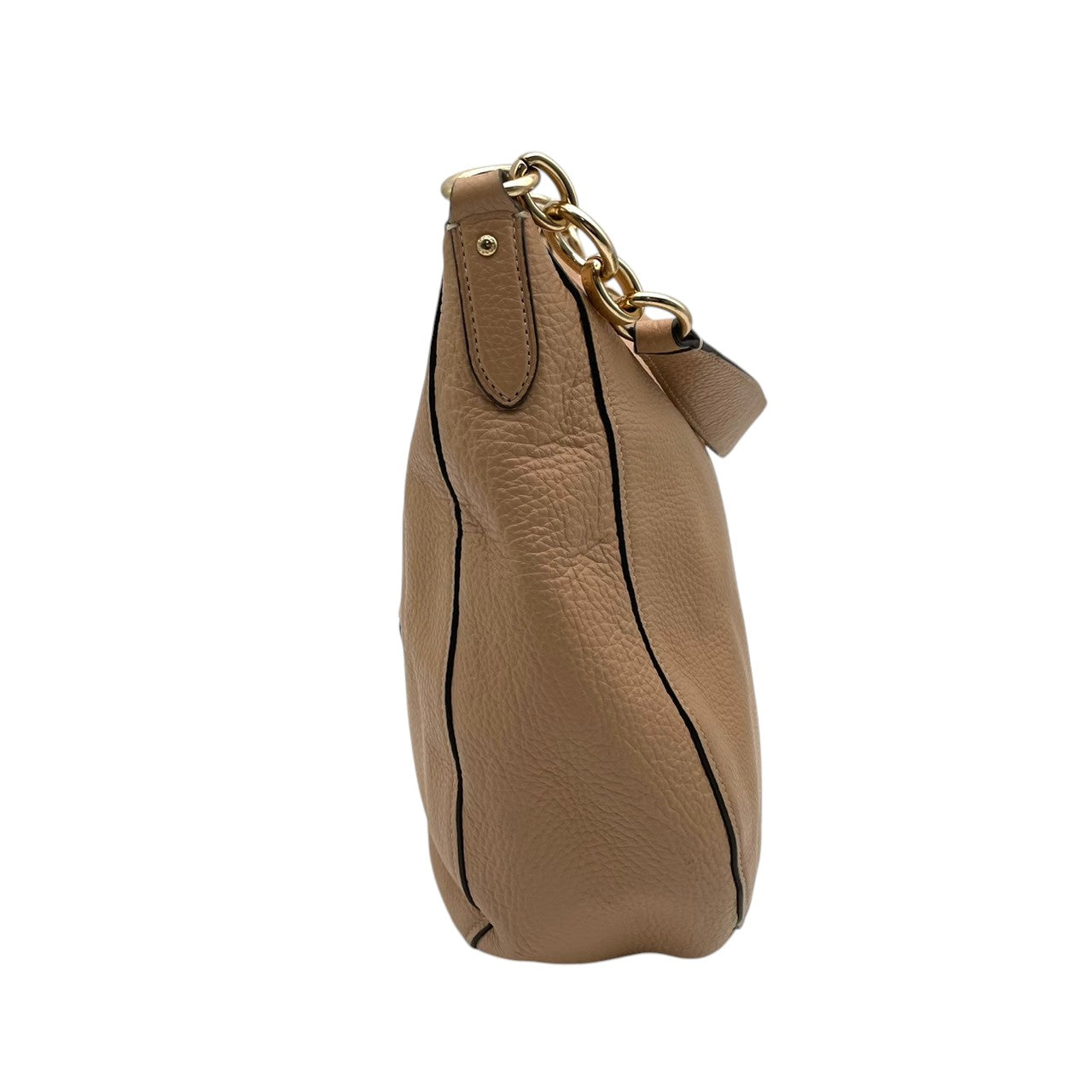 COACH コーチ ショルダーバッグ ホーボー ペブルドレザー ピンクベージュ ヌード ゴールド金具 牛革 2way 大容量 レディース 通勤 普段使い チェルシー 斜めがけ 上品 ワンショルダー チェーン ピンク F31399 U3