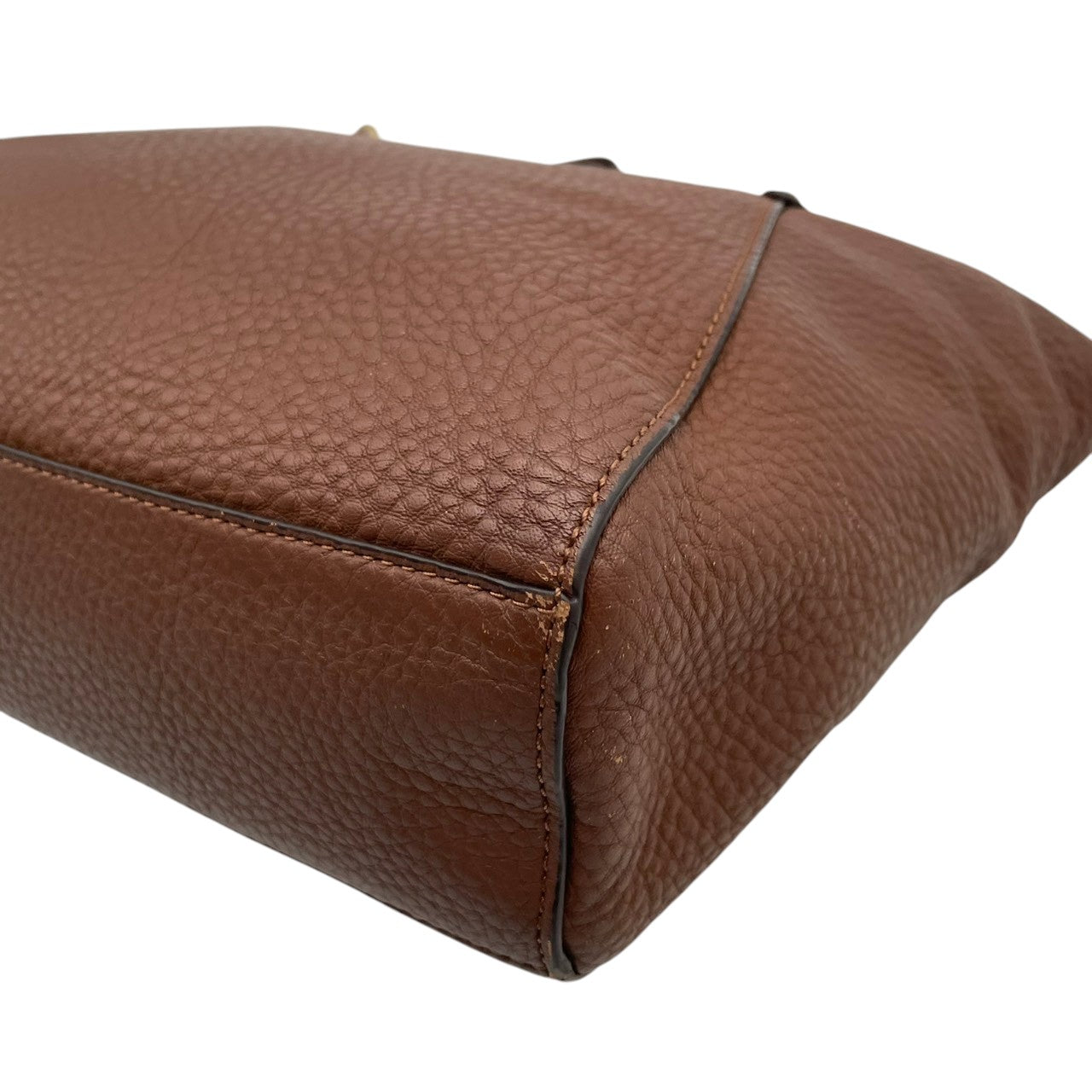 COACH コーチ トートバッグ ペブルドレザー ブラウン 茶 ゴールド金具 牛革 2way 大容量 A4収納 レディース 通勤 普段使い 斜めがけ チェーン ショルダー ケリー 上品 シンプル ハンドバッグ E26917 U3
