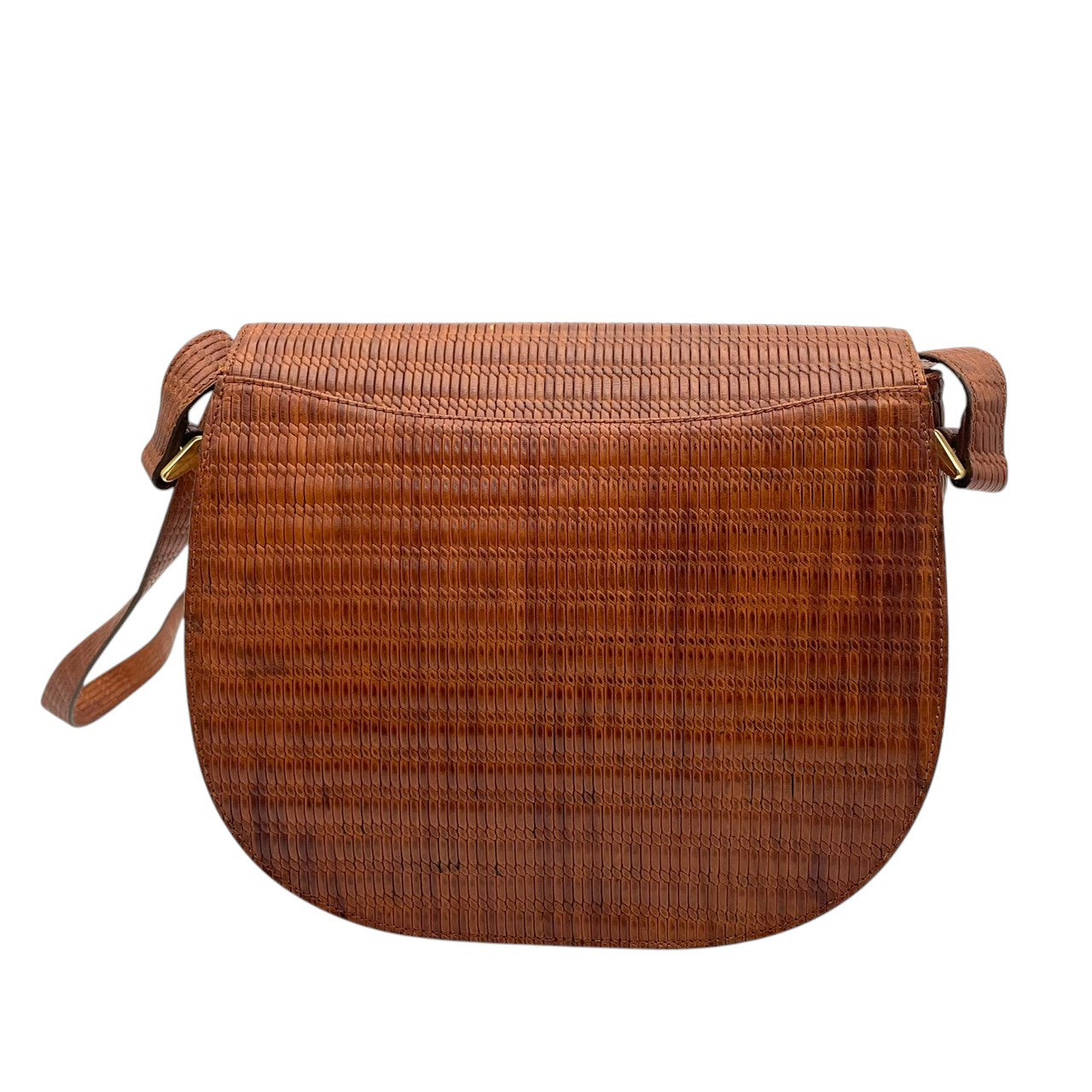 美品 ジョルジオアルマーニ GIORGIO ARMANI ショルダーバッグ ウーブンレザー 編み込み ブラウン 茶 ゴールド金具 サドルバッグ ヴィンテージ 牛革 斜めがけ レディース イタリア製 上品 エレガント キャメル U3