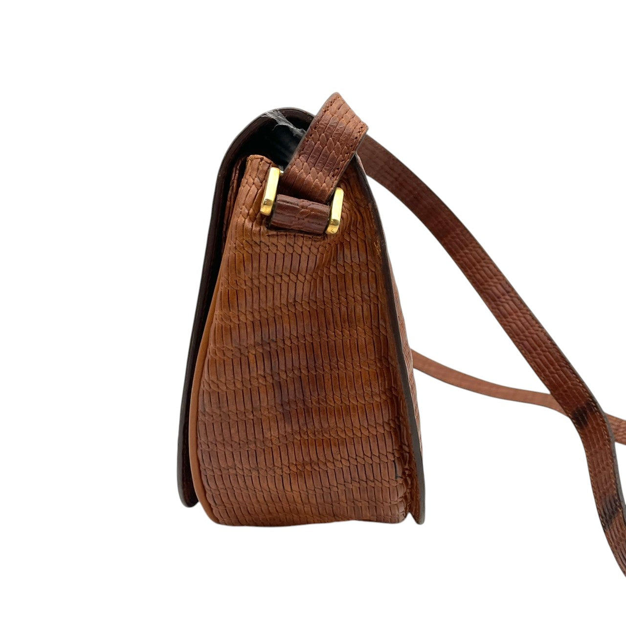 美品 ジョルジオアルマーニ GIORGIO ARMANI ショルダーバッグ ウーブンレザー 編み込み ブラウン 茶 ゴールド金具 サドルバッグ ヴィンテージ 牛革 斜めがけ レディース イタリア製 上品 エレガント キャメル U3