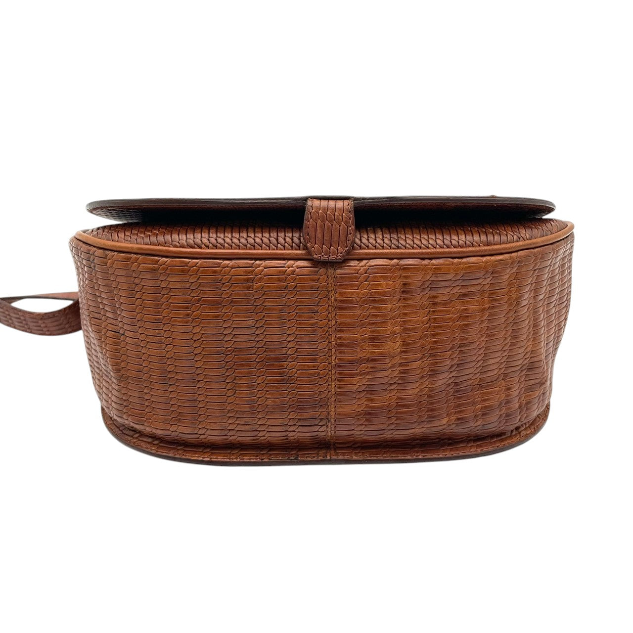 美品 ジョルジオアルマーニ GIORGIO ARMANI ショルダーバッグ ウーブンレザー 編み込み ブラウン 茶 ゴールド金具 サドルバッグ ヴィンテージ 牛革 斜めがけ レディース イタリア製 上品 エレガント キャメル U3