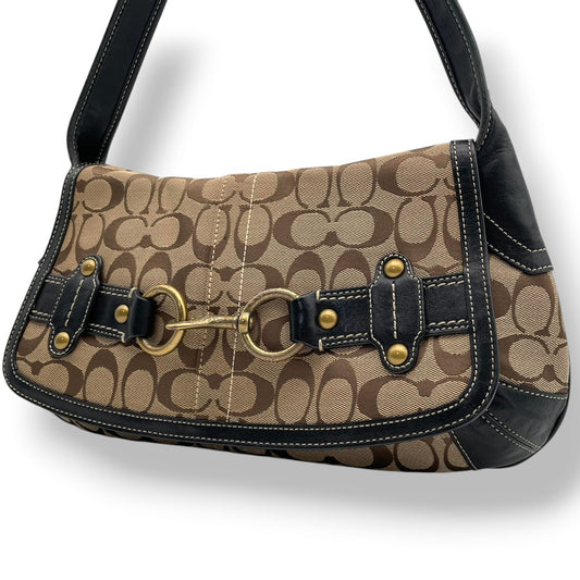 COACH コーチ ショルダーバッグ ワンショルダー y2k vintage legacy one shoulder Ergo Hobo Signature シグネチャー キャンバス レザー ブラウン ヴィンテージ 11277 U2