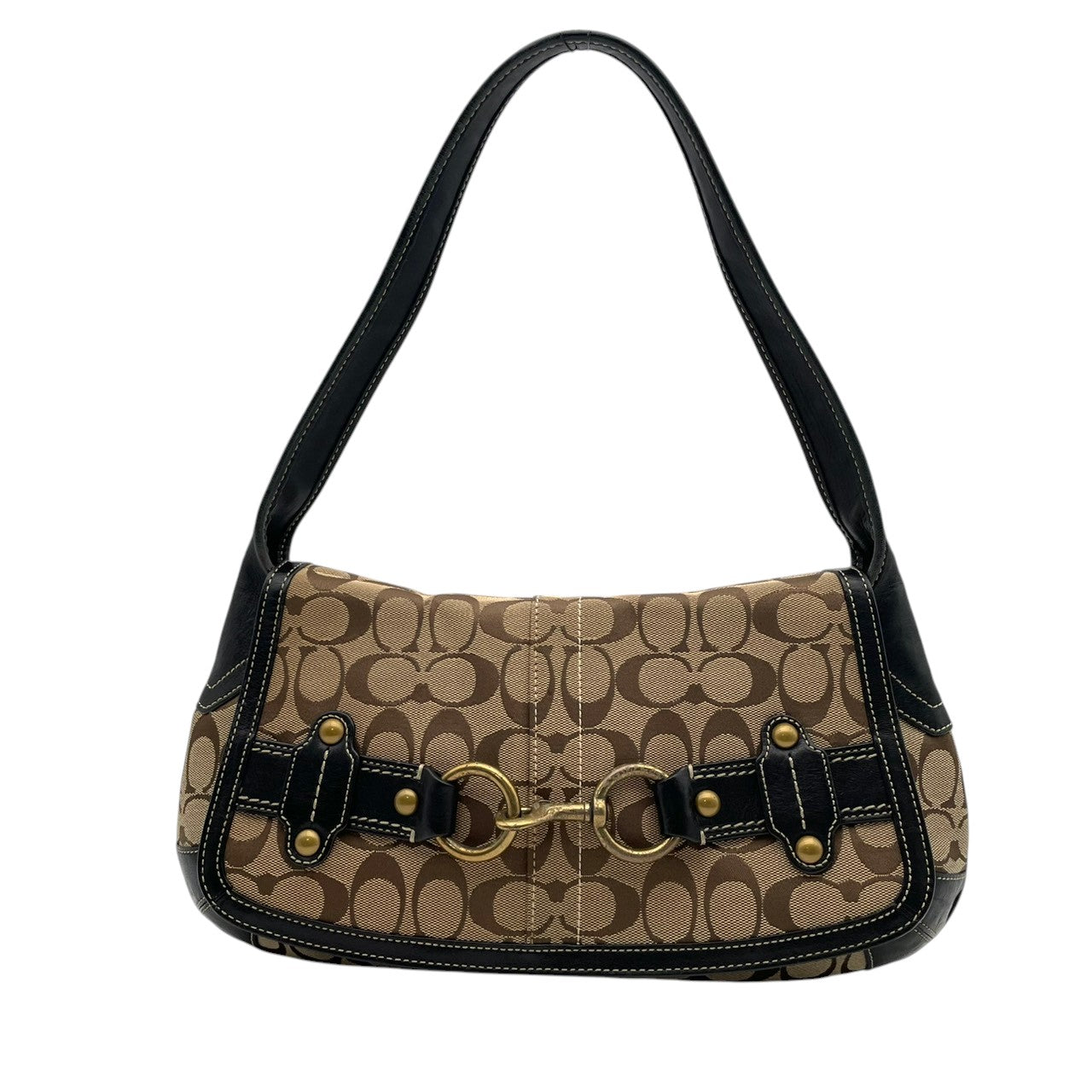 COACH コーチ ショルダーバッグ ワンショルダー y2k vintage legacy one shoulder Ergo Hobo Signature シグネチャー キャンバス レザー ブラウン ヴィンテージ 11277 U2