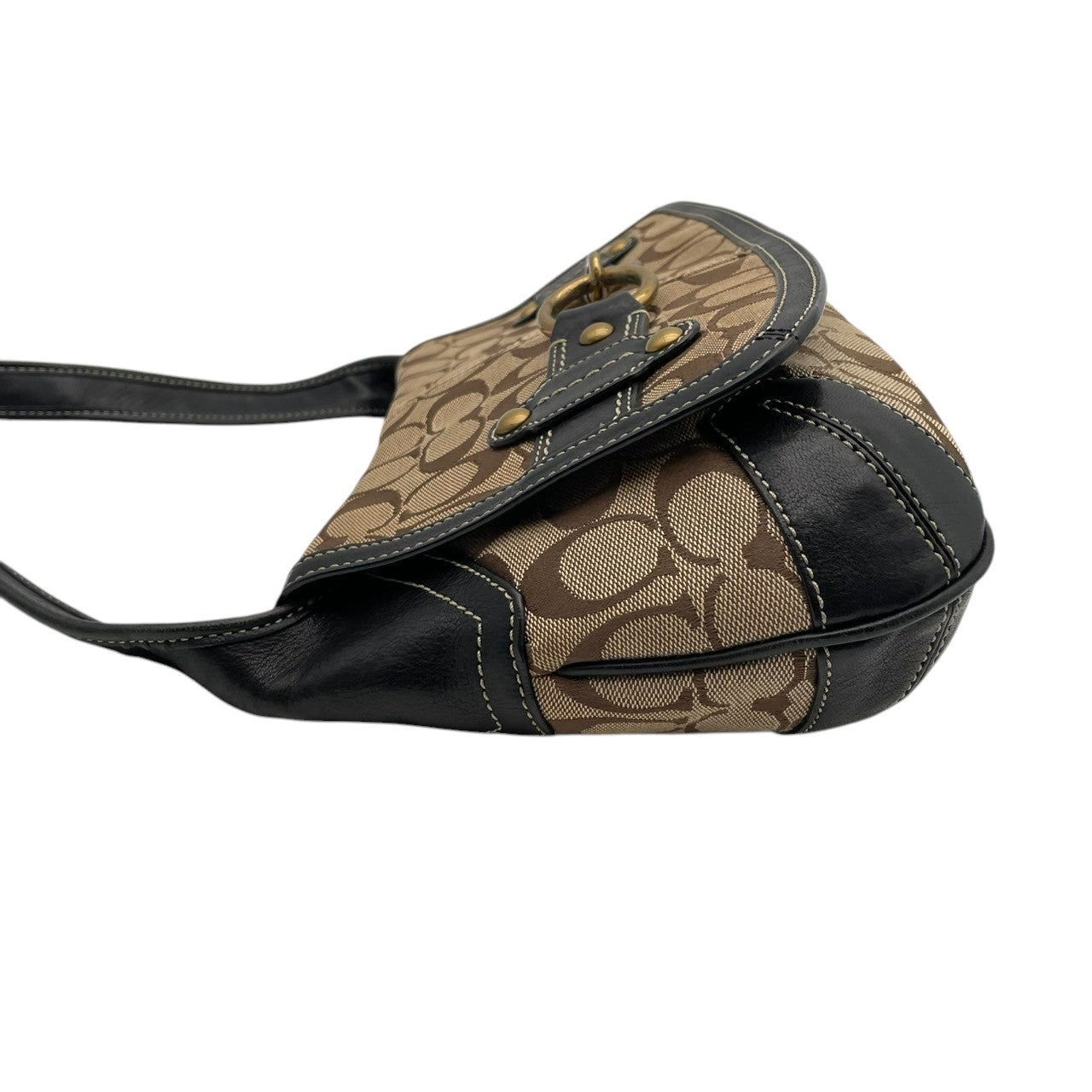 COACH コーチ ショルダーバッグ ワンショルダー y2k vintage legacy one shoulder Ergo Hobo Signature シグネチャー キャンバス レザー ブラウン ヴィンテージ 11277 U2