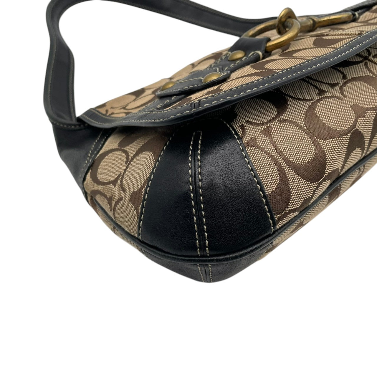 COACH コーチ ショルダーバッグ ワンショルダー y2k vintage legacy one shoulder Ergo Hobo Signature シグネチャー キャンバス レザー ブラウン ヴィンテージ 11277 U2