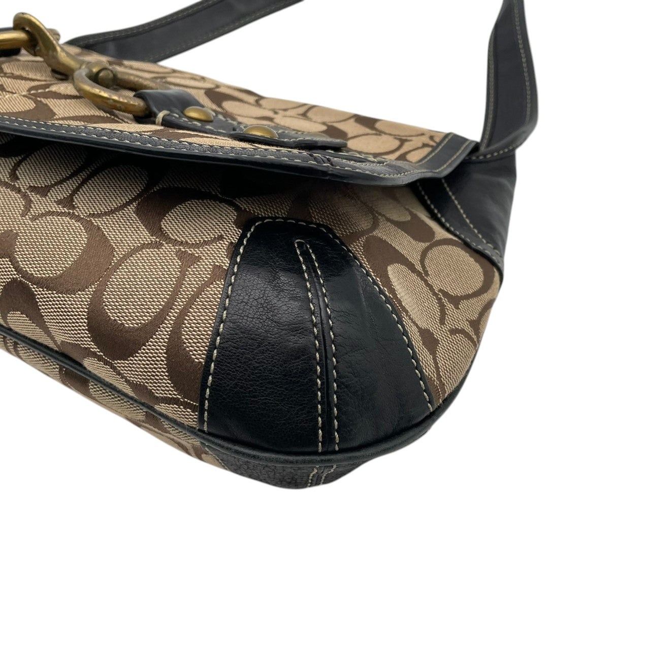 COACH コーチ ショルダーバッグ ワンショルダー y2k vintage legacy one shoulder Ergo Hobo Signature シグネチャー キャンバス レザー ブラウン ヴィンテージ 11277 U2