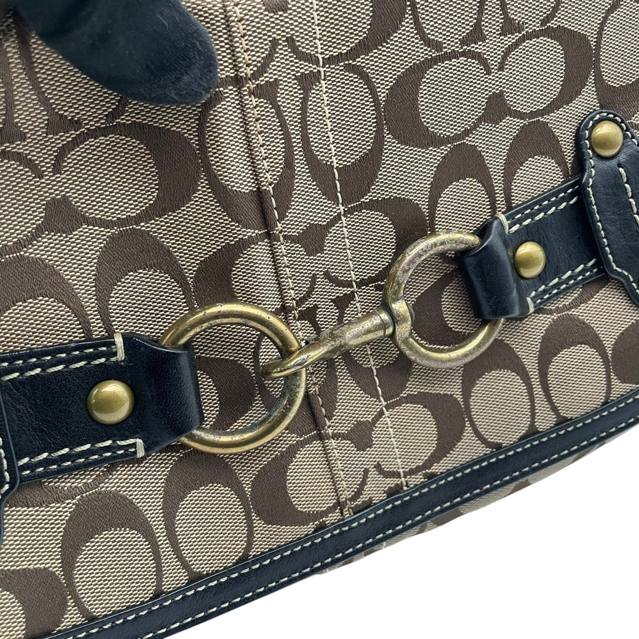 COACH コーチ ショルダーバッグ ワンショルダー y2k vintage legacy one shoulder Ergo Hobo Signature シグネチャー キャンバス レザー ブラウン ヴィンテージ 11277 U2