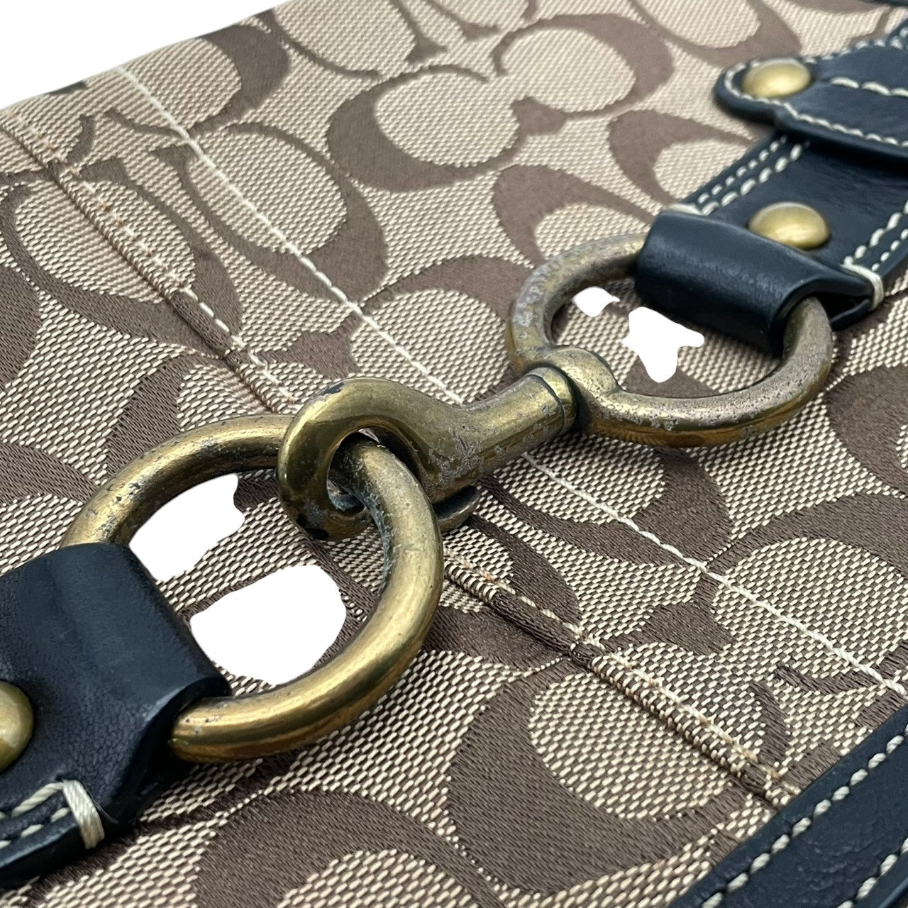 COACH コーチ ショルダーバッグ ワンショルダー y2k vintage legacy one shoulder Ergo Hobo Signature シグネチャー キャンバス レザー ブラウン ヴィンテージ 11277 U2
