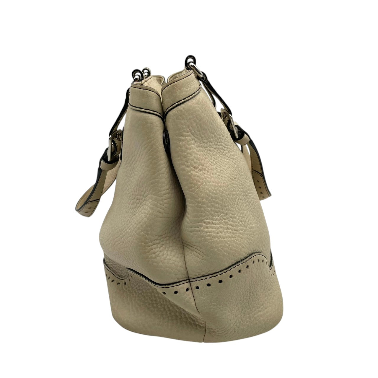COACH コーチ トートバッグ ソフトミルドカウハイド レザー アイボリー シルバー金具 牛革 タッセル ブローグ 大容量 A4収納 レディース 通勤 普段使い ハンドバッグ 上品 シンプル 5056 U2