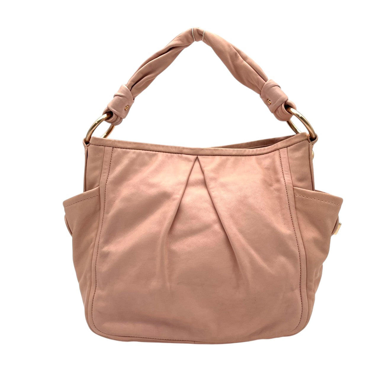 COACH コーチ ショルダーバッグ フルグレイン カウハイド レザー ピンク ゴールド金具 牛革 プリーツ ターンロック リング ハンドバッグ レディース 普段使い 上品 フェミニン かわいい 13412 U2