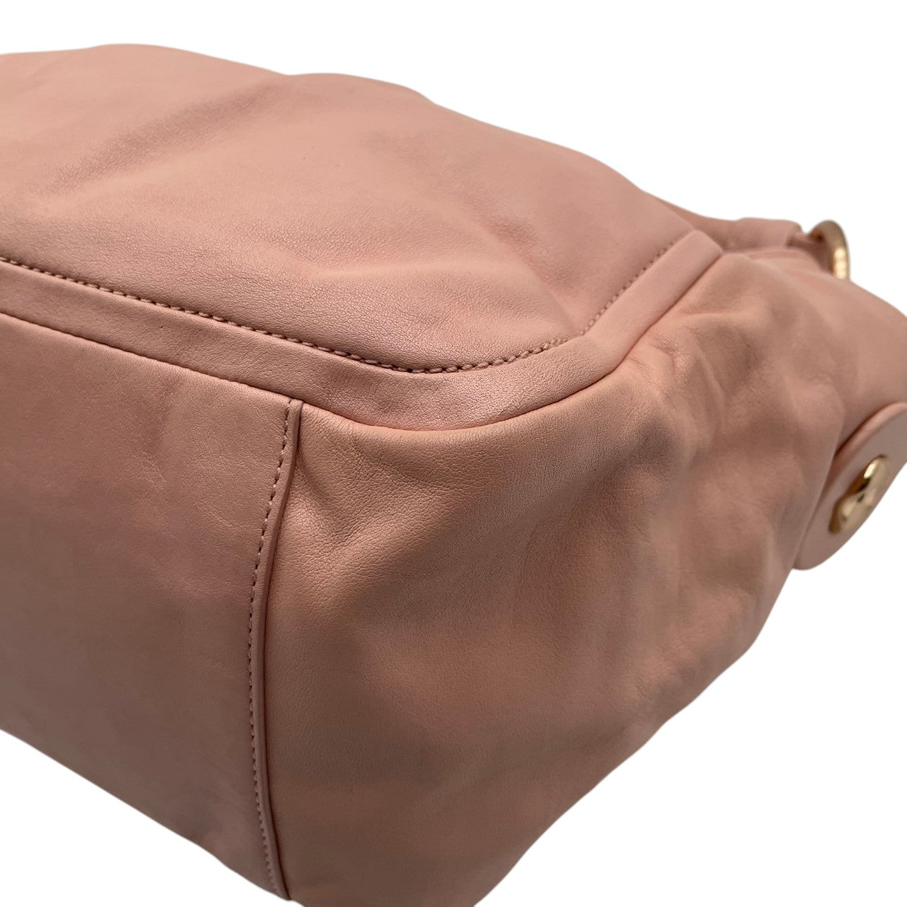 COACH コーチ ショルダーバッグ フルグレイン カウハイド レザー ピンク ゴールド金具 牛革 プリーツ ターンロック リング ハンドバッグ レディース 普段使い 上品 フェミニン かわいい 13412 U2