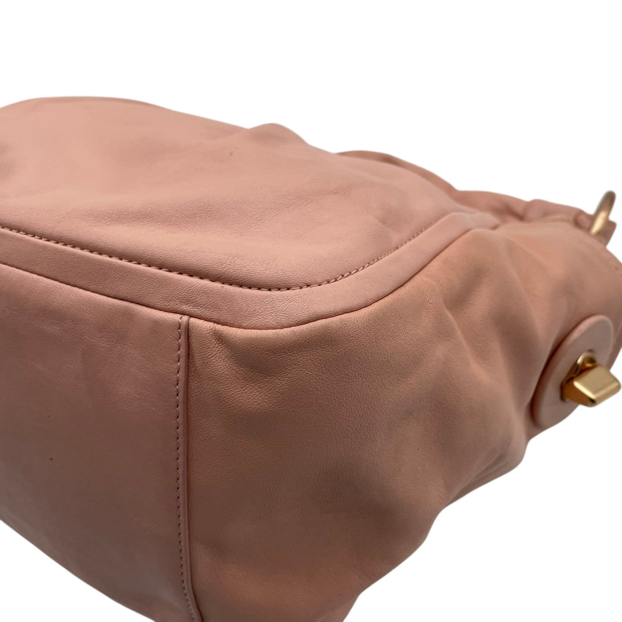COACH コーチ ショルダーバッグ フルグレイン カウハイド レザー ピンク ゴールド金具 牛革 プリーツ ターンロック リング ハンドバッグ レディース 普段使い 上品 フェミニン かわいい 13412 U2