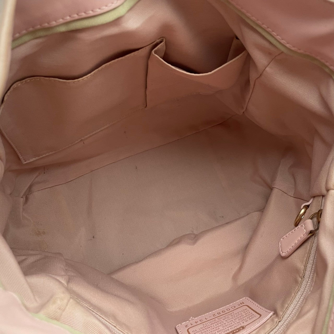 COACH コーチ ショルダーバッグ フルグレイン カウハイド レザー ピンク ゴールド金具 牛革 プリーツ ターンロック リング ハンドバッグ レディース 普段使い 上品 フェミニン かわいい 13412 U2