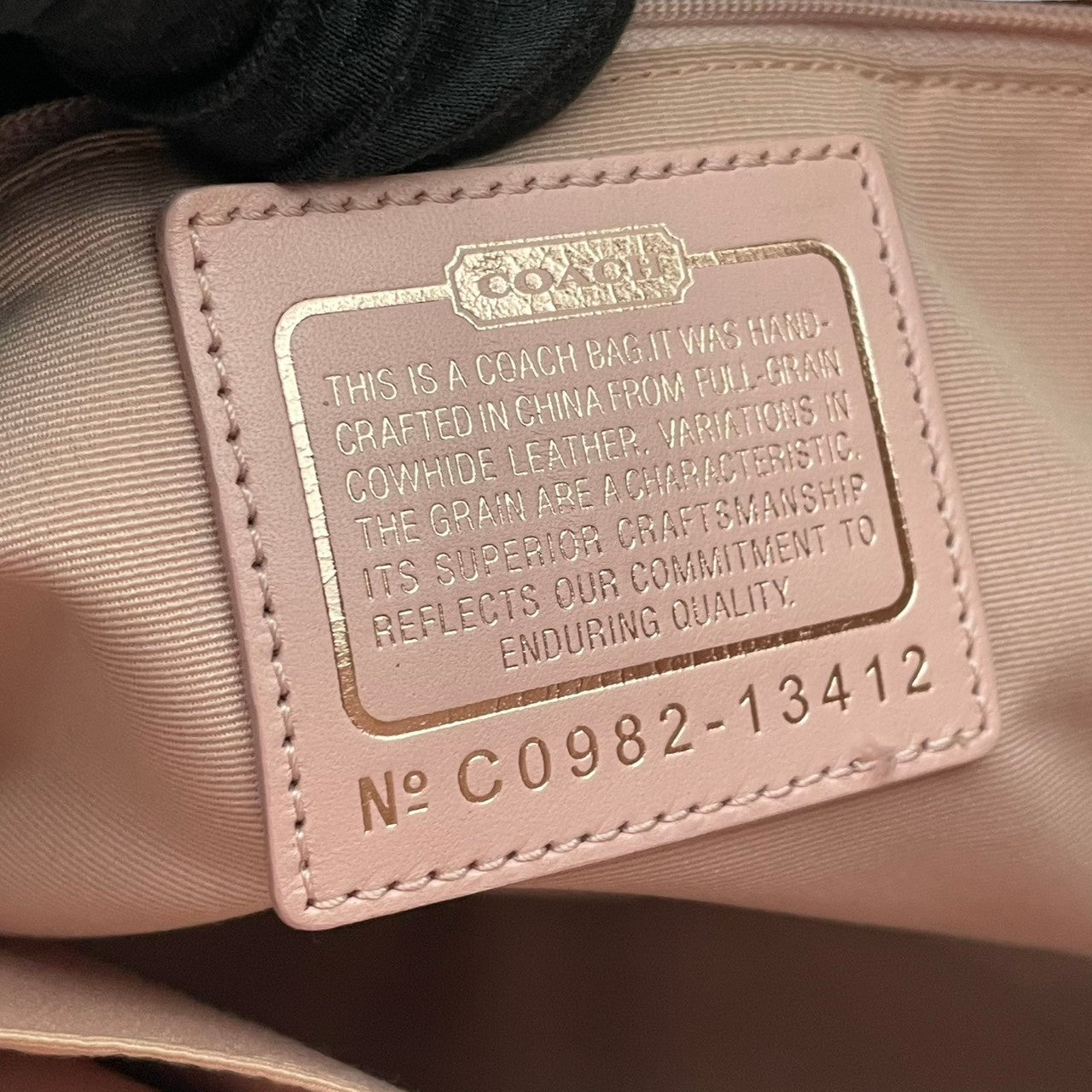COACH コーチ ショルダーバッグ フルグレイン カウハイド レザー ピンク ゴールド金具 牛革 プリーツ ターンロック リング ハンドバッグ レディース 普段使い 上品 フェミニン かわいい 13412 U2
