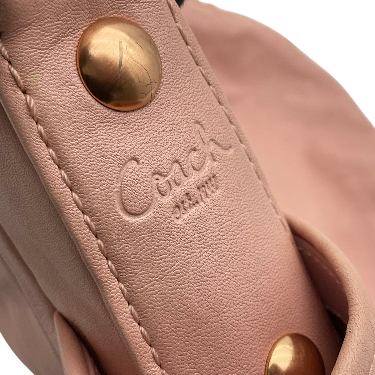 COACH コーチ ショルダーバッグ フルグレイン カウハイド レザー ピンク ゴールド金具 牛革 プリーツ ターンロック リング ハンドバッグ レディース 普段使い 上品 フェミニン かわいい 13412 U2