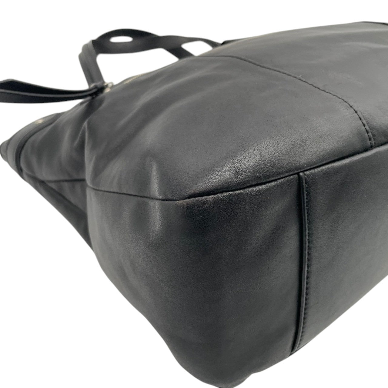 美品 COACH コーチ トートバッグ ビジネスバッグ ビジネストート レザー ブラック 黒 シルバー金具 牛革 大容量 A4収納 フロントポケット スタッズ レディース 通勤 普段使い ハンドバッグ ショルダー ジップ F28373 U2