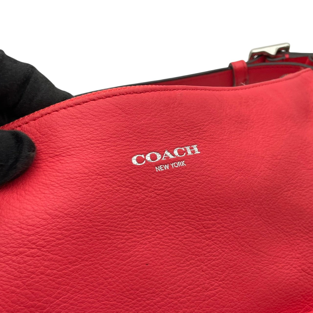 美品 COACH コーチ ショルダーバッグ レザー ピンク シルバー金具 牛革 2way フロントポケット タッセル ターンロック レディース 通勤 普段使い 斜めがけ フェミニン かわいい 大容量 22881 s94