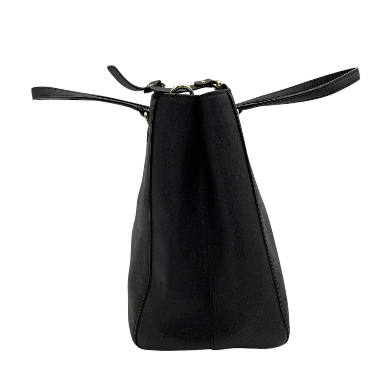 美品 ケイトスペード kate spade NEW YORK トートバッグ サフィアーノレザー ブラック 黒 ゴールド金具 2way 大容量 A4収納 レディース 通勤 普段使い シンプル 上品 ハンドバッグ 斜めがけ s94