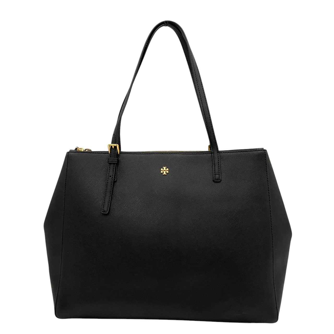 TORY BURCH トリーバーチ エマーソン トートバッグ サフィアーノレザー ブラック 黒 ゴールド金具 大容量 A4収納 レディース 通勤 普段使い シンプル 上品 ダブルT ハンドバッグ 牛革 s94
