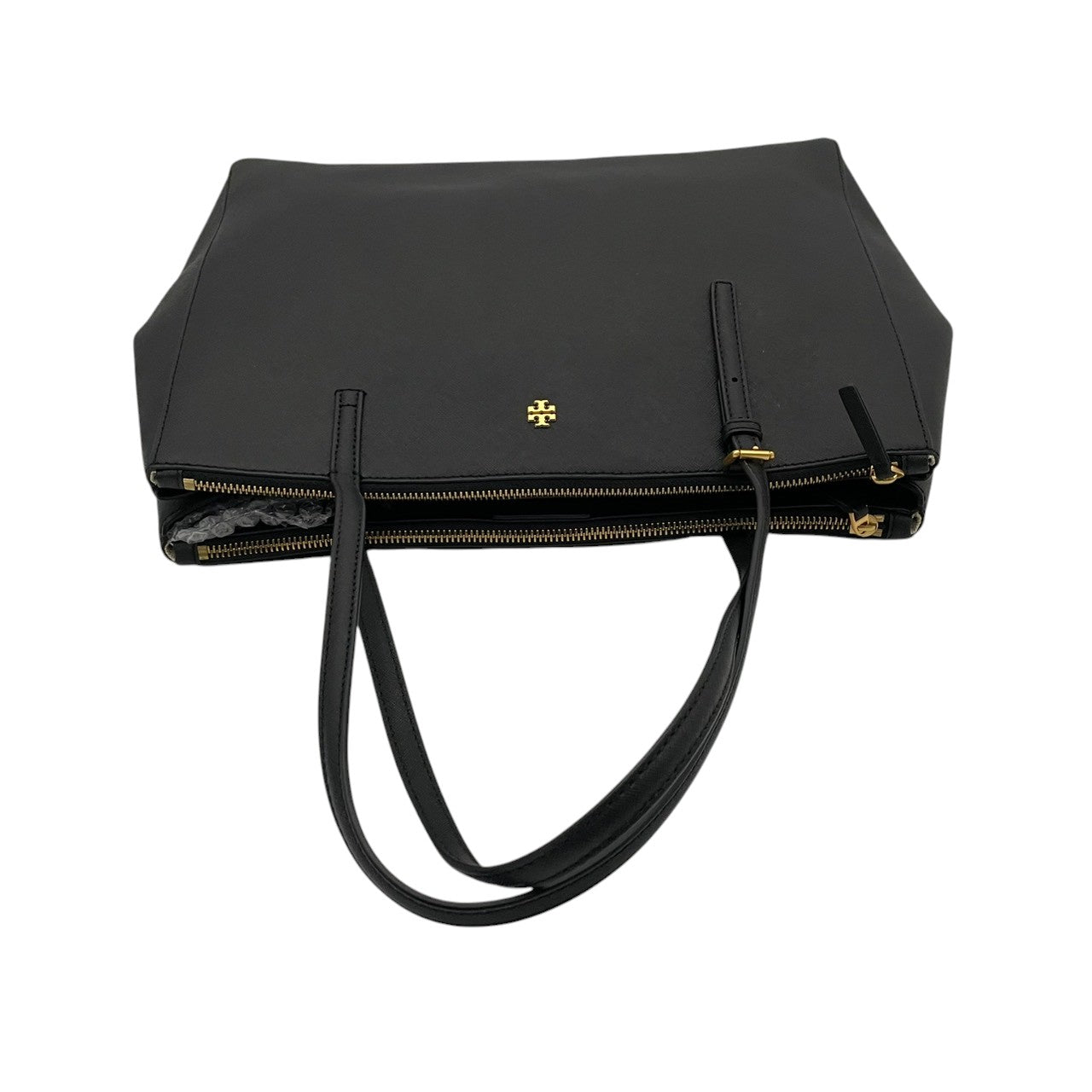 TORY BURCH トリーバーチ エマーソン トートバッグ サフィアーノレザー ブラック 黒 ゴールド金具 大容量 A4収納 レディース 通勤 普段使い シンプル 上品 ダブルT ハンドバッグ 牛革 s94
