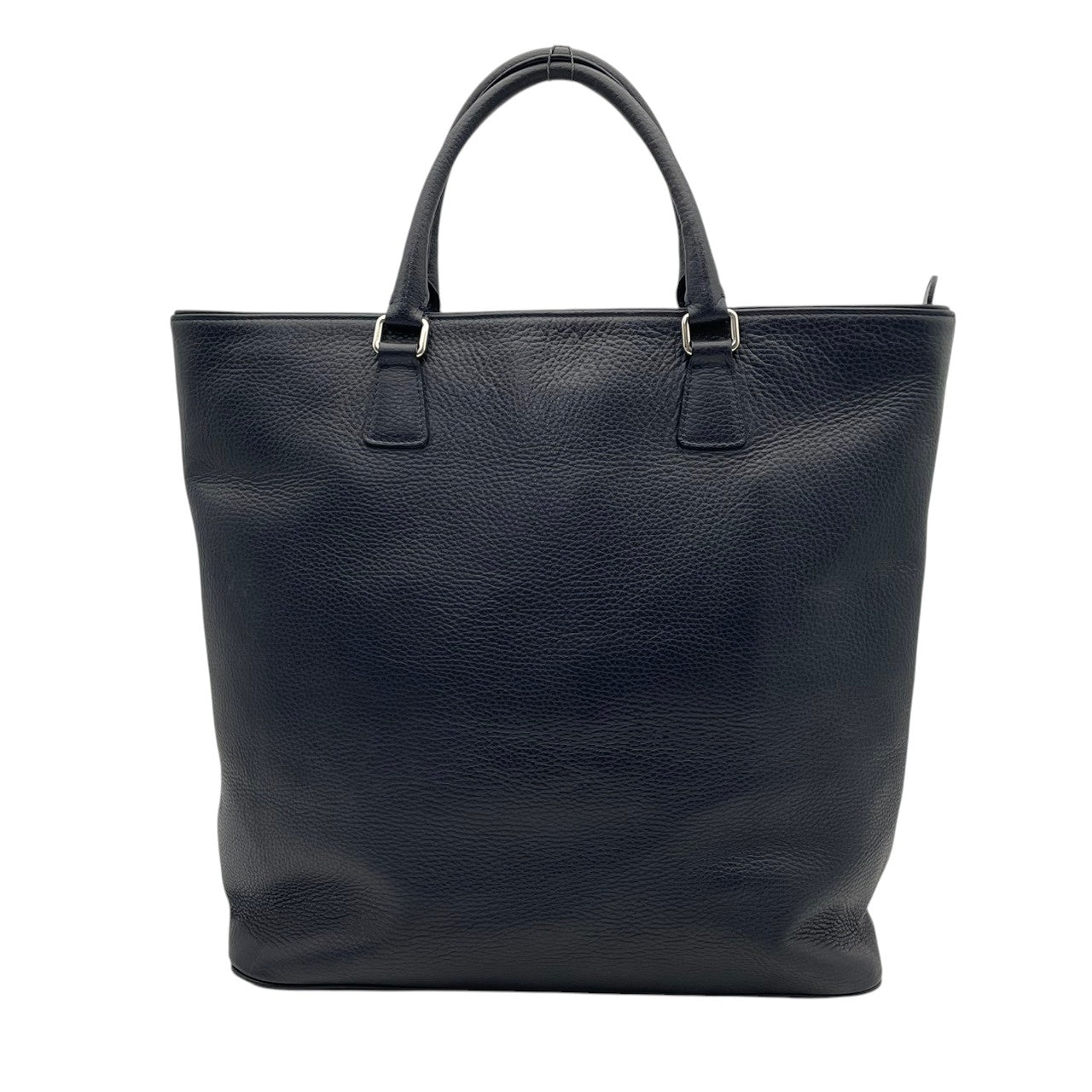 美品 ブルックスブラザーズ Brooks Brothers トートバッグ グレインレザー ビジネストート ネイビー 紺 シルバー金具 牛革 2way 大容量 A4収納 イタリア製 レディース メンズ ビジネスバッグ s12