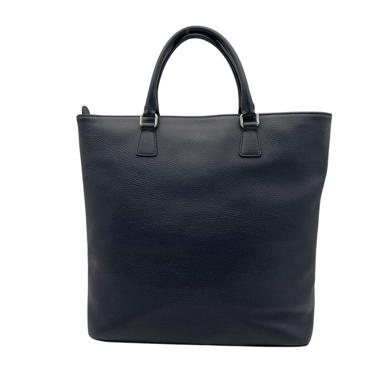 美品 ブルックスブラザーズ Brooks Brothers トートバッグ グレインレザー ビジネストート ネイビー 紺 シルバー金具 牛革 2way 大容量 A4収納 イタリア製 レディース メンズ ビジネスバッグ s12