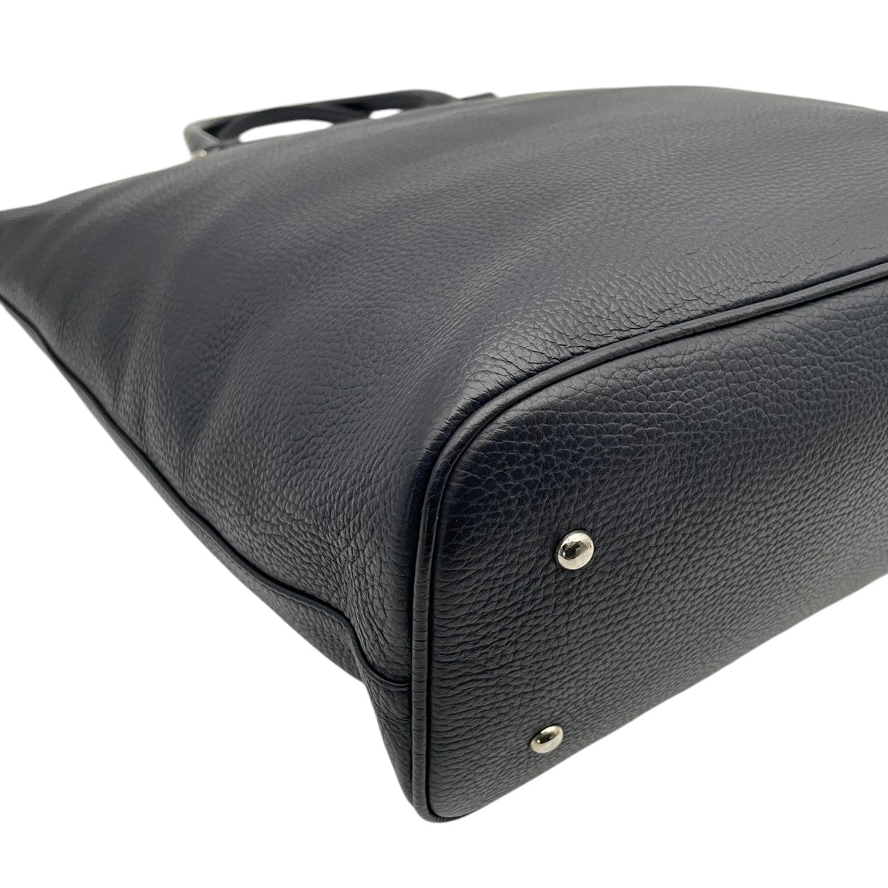 美品 ブルックスブラザーズ Brooks Brothers トートバッグ グレインレザー ビジネストート ネイビー 紺 シルバー金具 牛革 2way 大容量 A4収納 イタリア製 レディース メンズ ビジネスバッグ s12