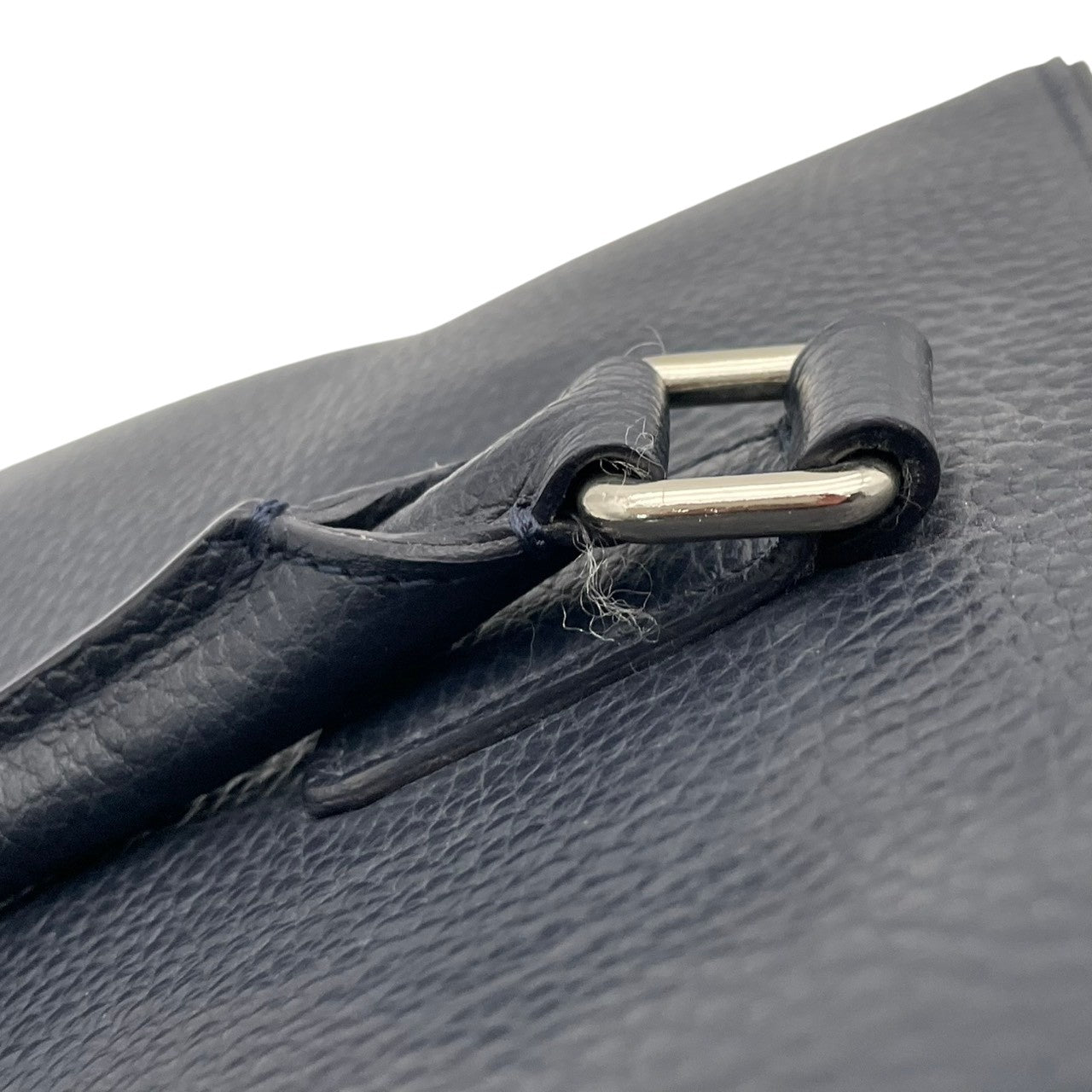 美品 ブルックスブラザーズ Brooks Brothers トートバッグ グレインレザー ビジネストート ネイビー 紺 シルバー金具 牛革 2way 大容量 A4収納 イタリア製 レディース メンズ ビジネスバッグ s12